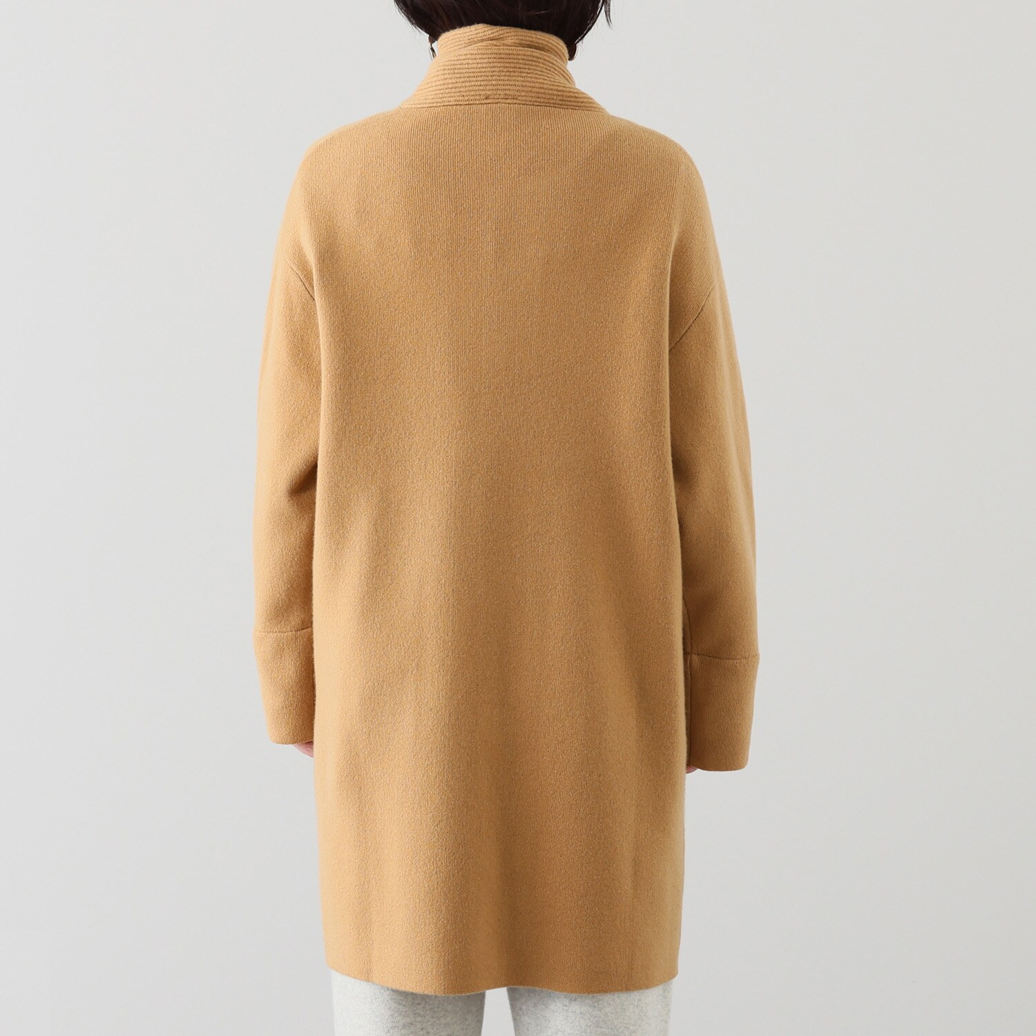 タルマス カシミヤ１００％ ダブルジャガード スウェット スタンドカラーコート