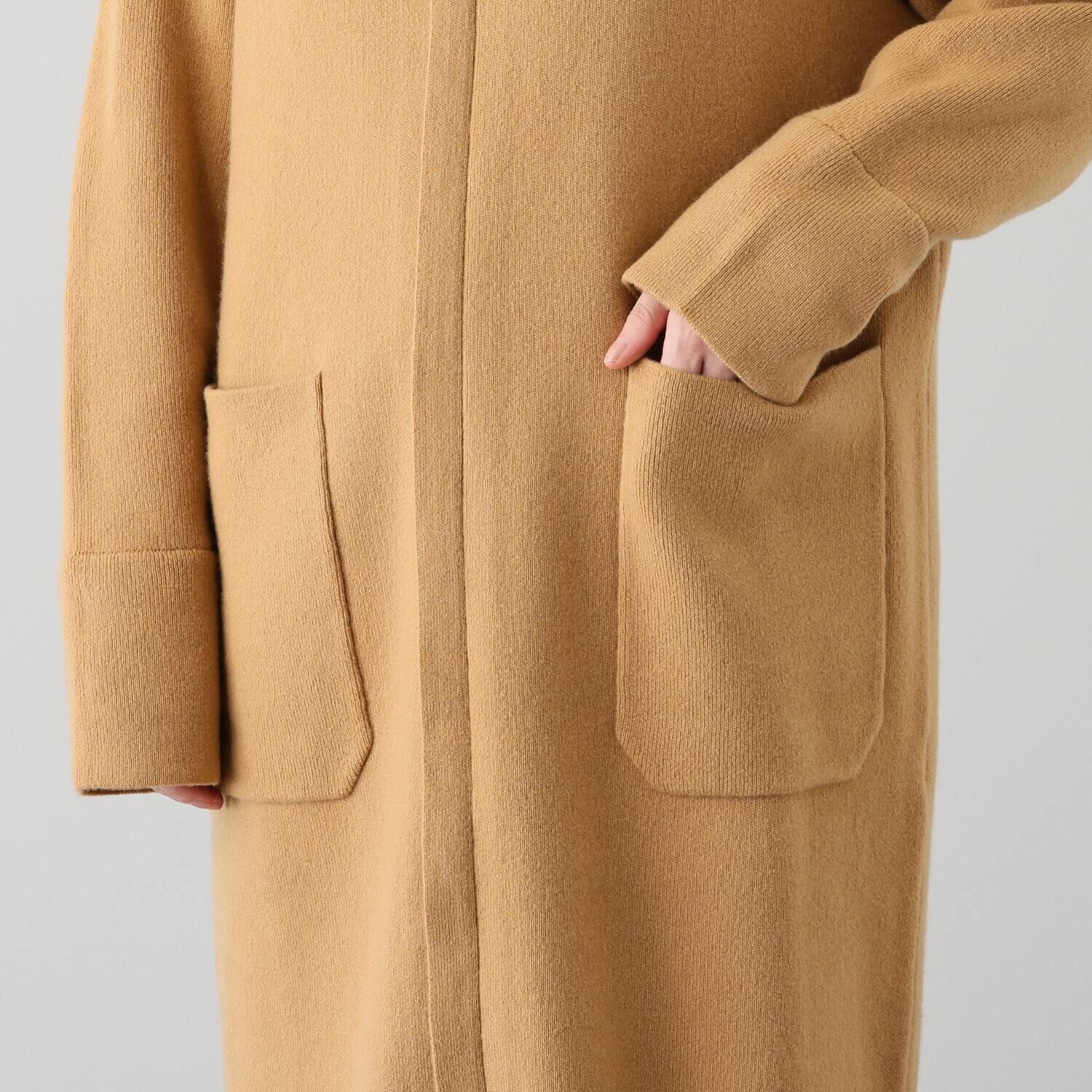 タルマス カシミヤ１００％ ダブルジャガード スウェット スタンドカラーコート