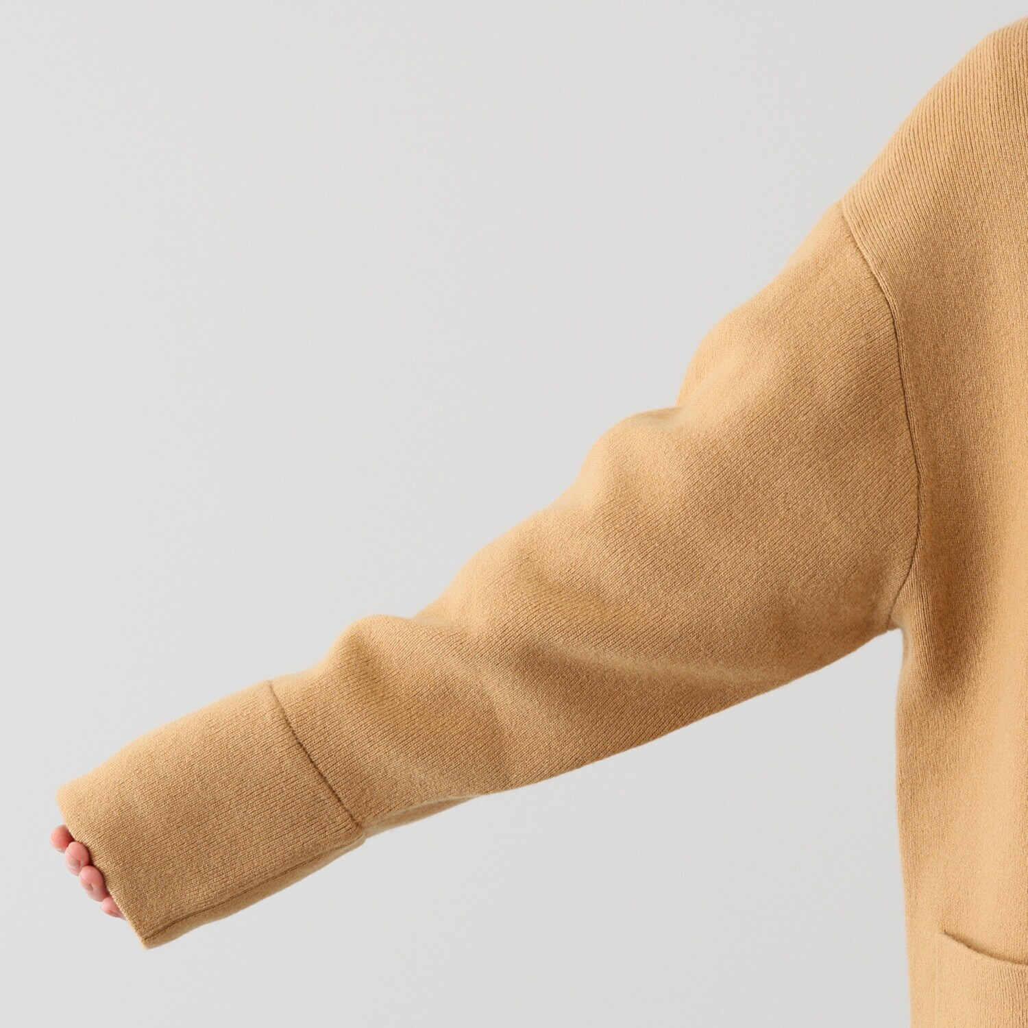 タルマス カシミヤ１００％ ダブルジャガード スウェット スタンドカラーコート