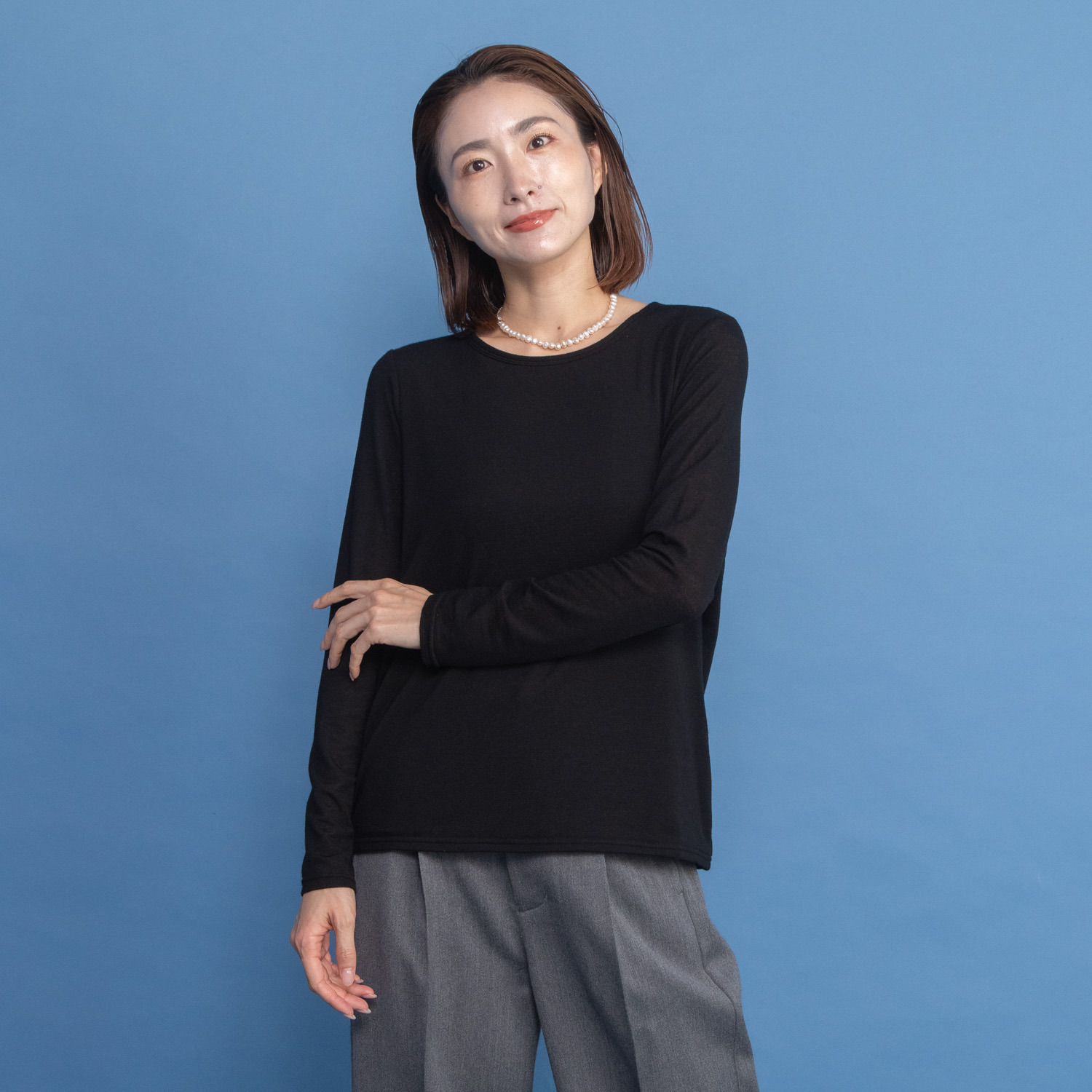 レア　ジェム 極上の肌当たり 大人の上質ジャージー 万能プルオーバー