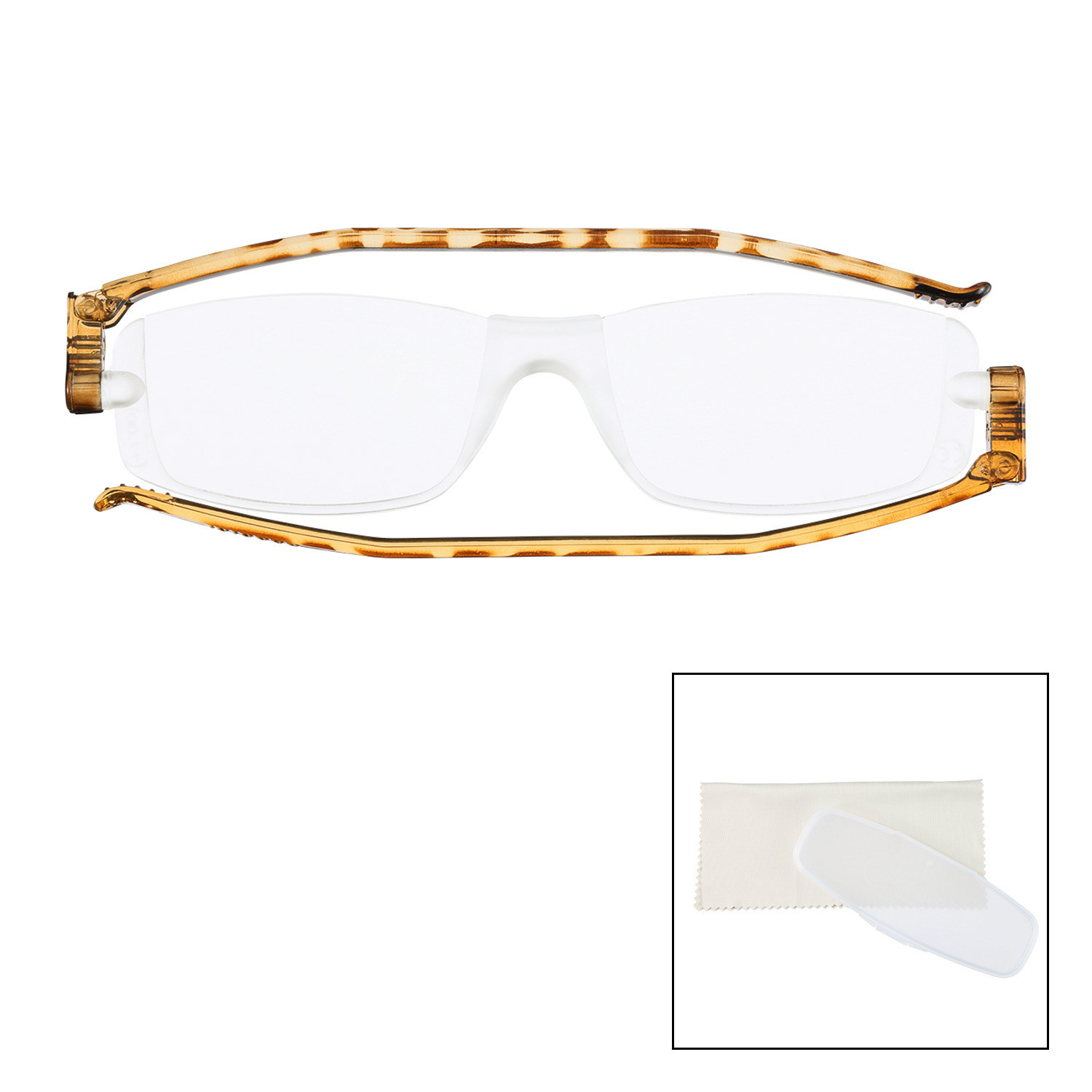 ナンニーニ イタリア製 薄型リーディンググラス コンパクトグラス２＆ くもり止めクロス