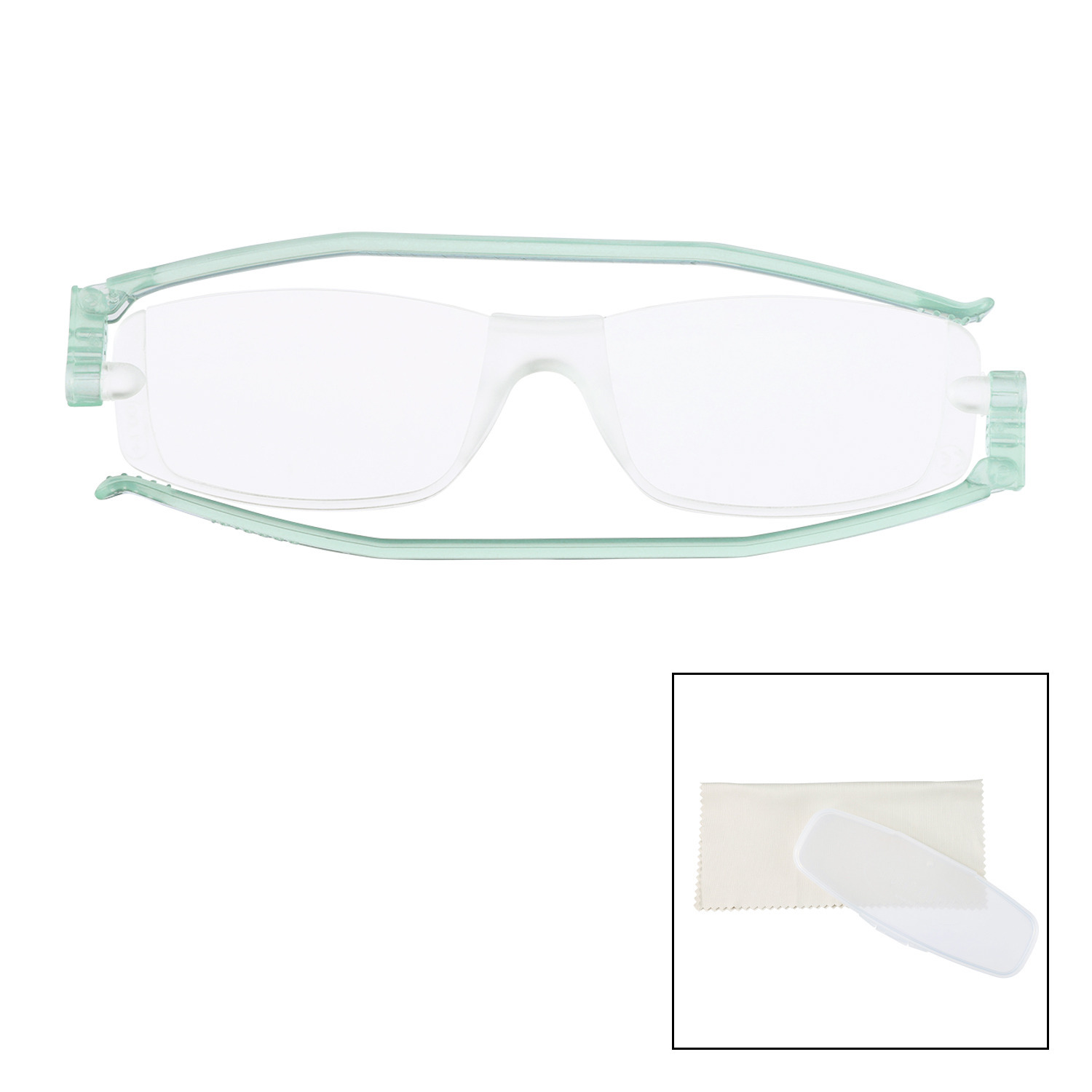 ナンニーニ イタリア製 薄型リーディンググラス コンパクトグラス２＆ くもり止めクロス