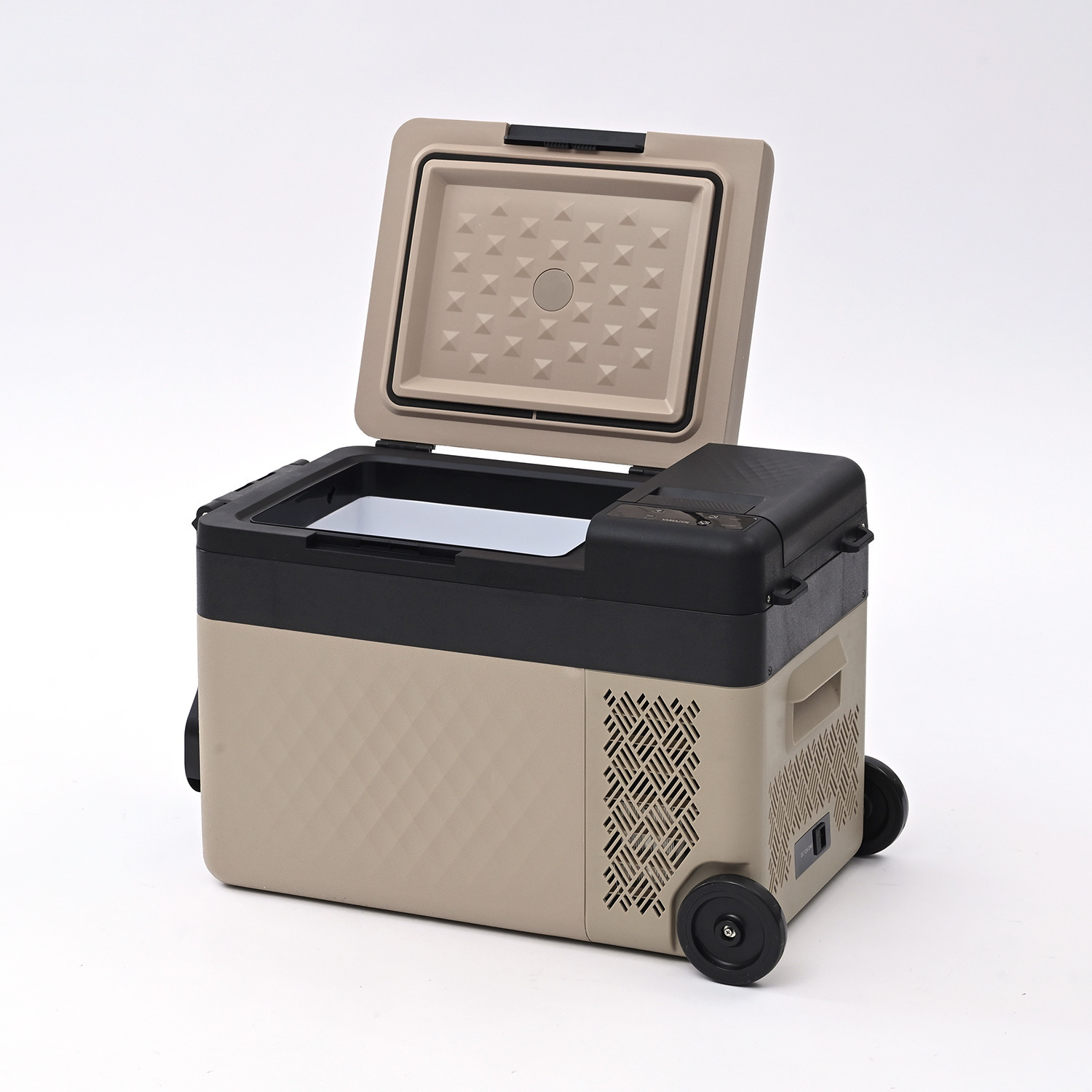 ＹＡＭＡＺＥＮ 食品のまとめ買いに活躍！ お家でも車でも使える キャスター付 ポータブル冷凍冷蔵庫 大容量２５リットル ＜リサイクル回収無し＞