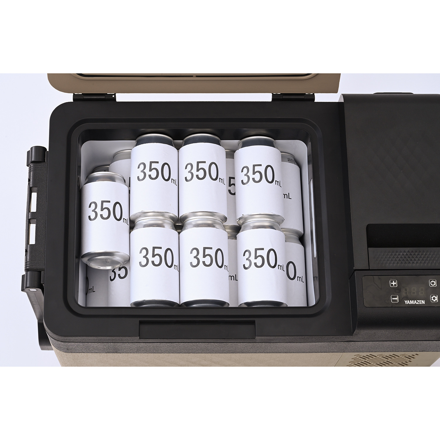 ＹＡＭＡＺＥＮ 食品のまとめ買いに活躍！ お家でも車でも使える キャスター付 ポータブル冷凍冷蔵庫 大容量２５リットル ＜リサイクル回収無し＞