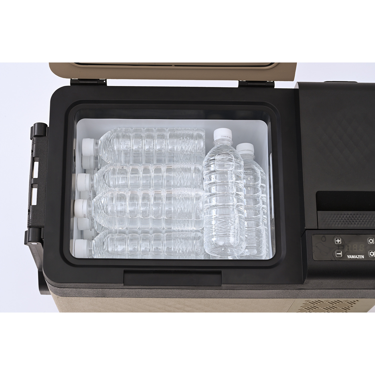 ＹＡＭＡＺＥＮ 食品のまとめ買いに活躍！ お家でも車でも使える キャスター付 ポータブル冷凍冷蔵庫 大容量２５リットル ＜リサイクル回収無し＞