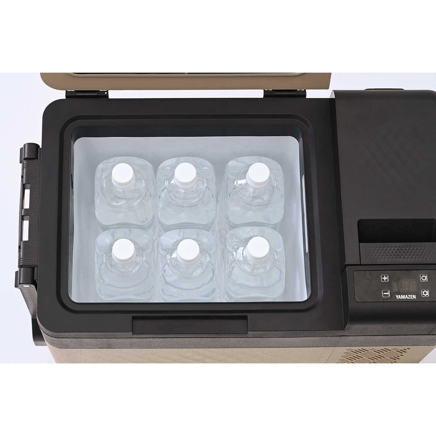 ＹＡＭＡＺＥＮ 食品のまとめ買いに活躍！ お家でも車でも使える キャスター付 ポータブル冷凍冷蔵庫 大容量２５リットル ＜リサイクル回収無し＞