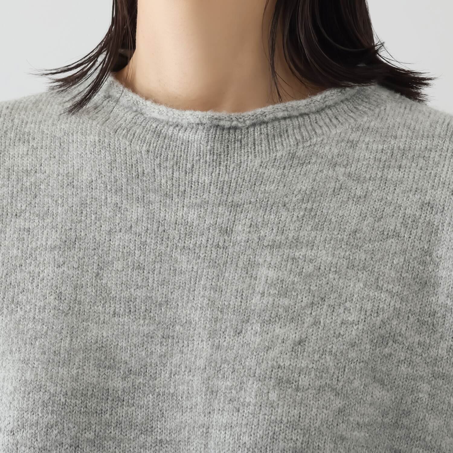 シャビージェンティール ストレッチヤーン 無縫製 ポケットアクセント チュニックプルオーバー