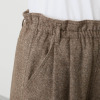 シャビージェンティール ツイード調 ワイドシルエット 裾ドローストリング付 プルオンパンツ