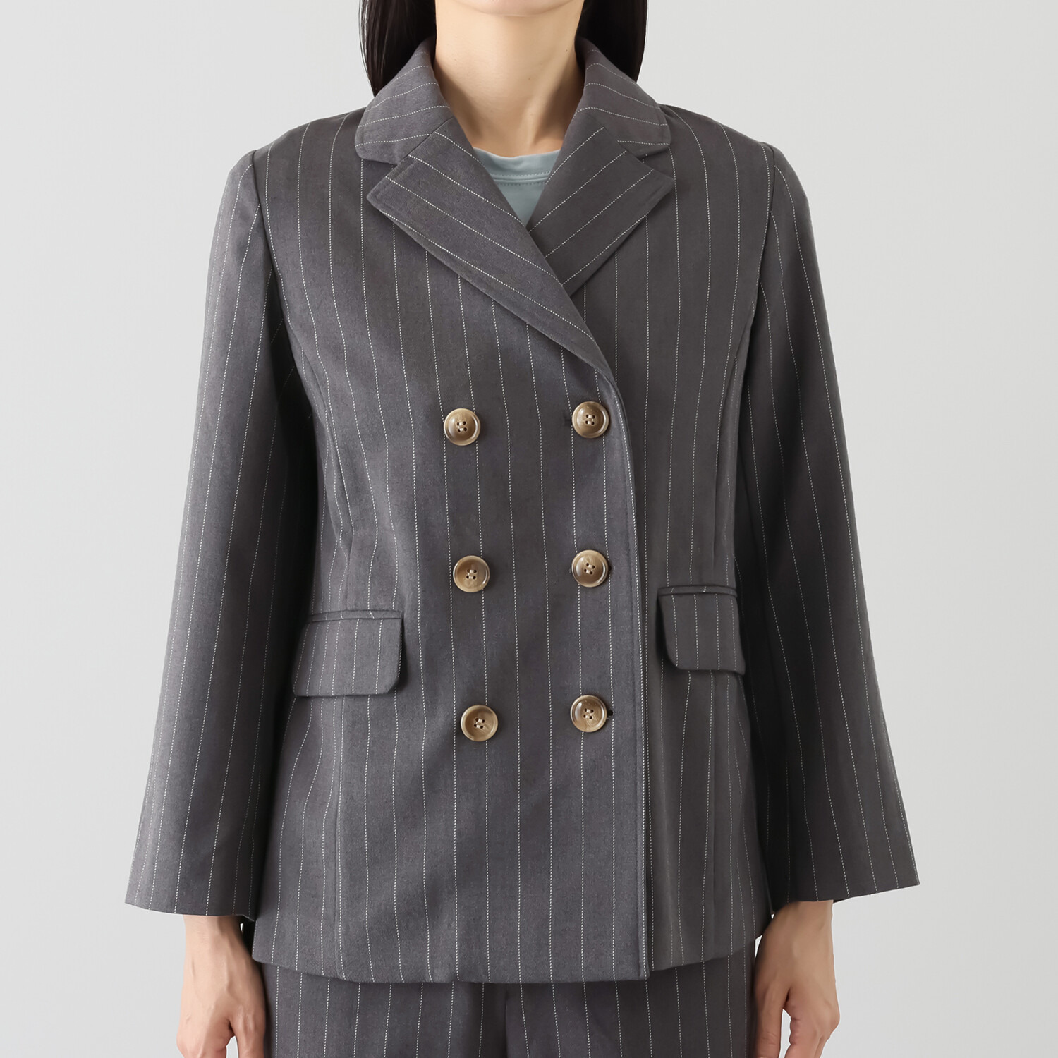 エムジェイアール　バイ マチコ　ジント　ロンドン オリジナルパターン ブリティッシュテイスト ダブルジャケット