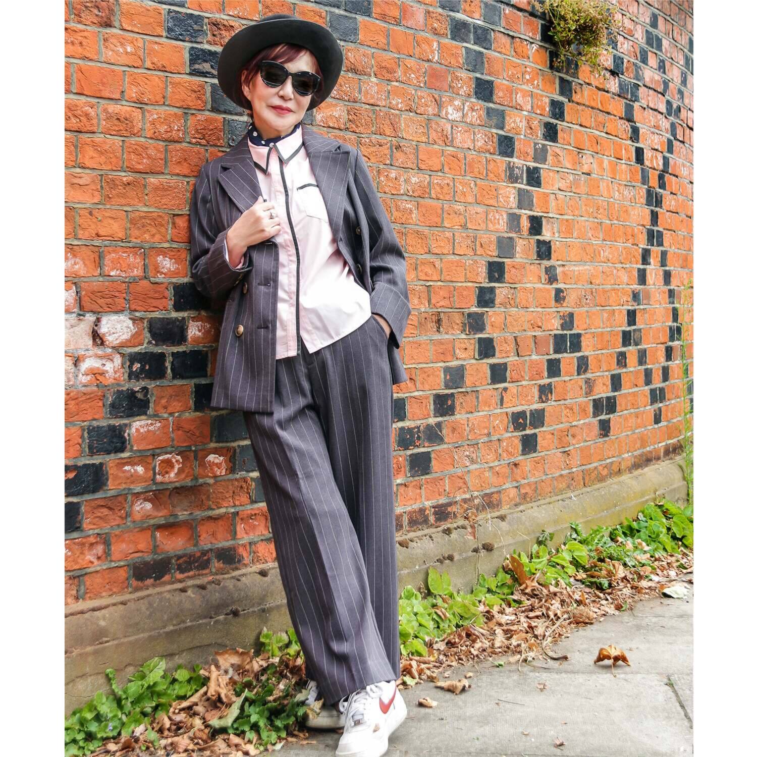 エムジェイアール　バイ マチコ　ジント　ロンドン オリジナルパターン ブリティッシュテイスト ダブルジャケット