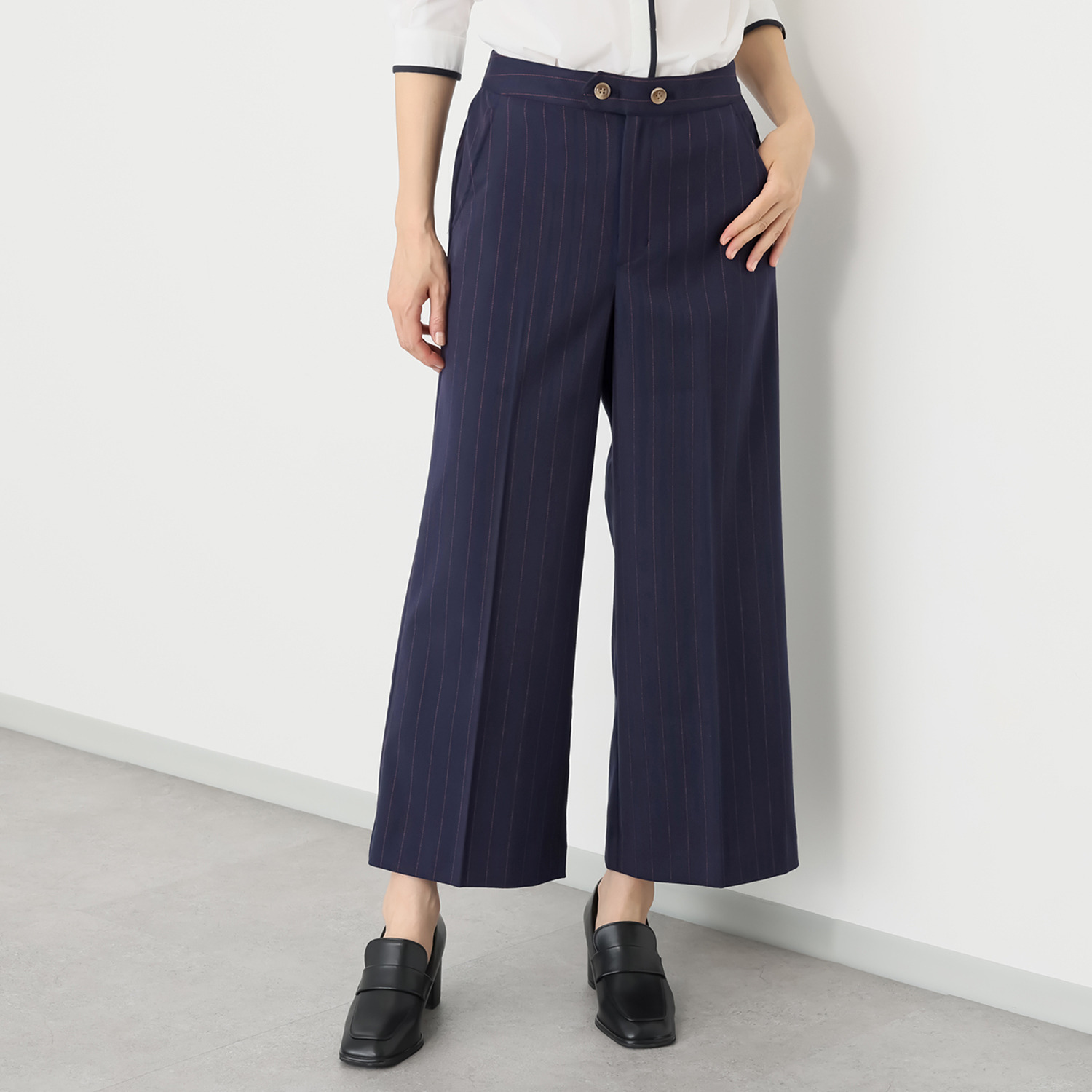 エムジェイアール　バイ マチコ　ジント　ロンドン オリジナルパターン ブリティッシュテイスト ワイドパンツ