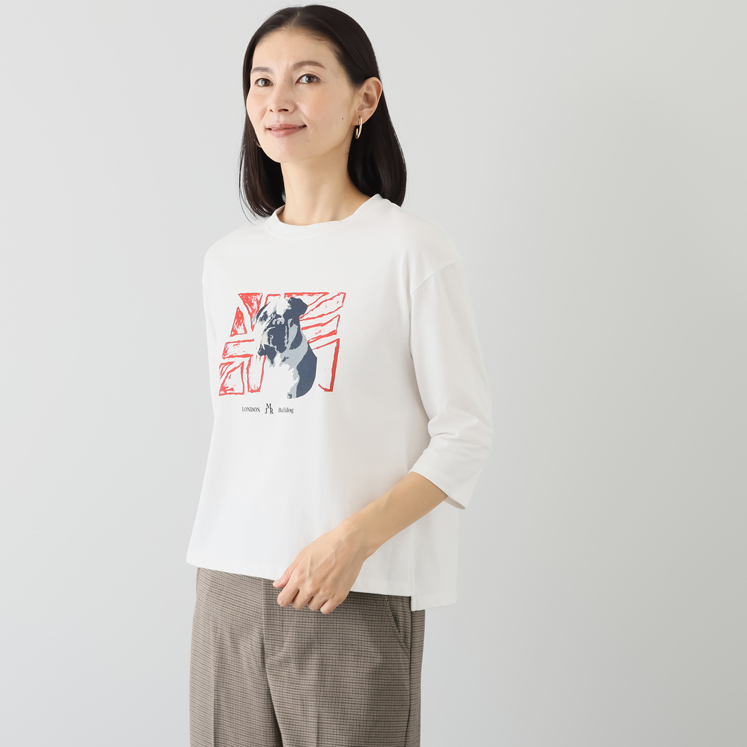 エムジェイアール　バイ マチコ　ジント　ロンドン オリジナルグラフィック ユニオンジャックデザイン プリントプルオーバー