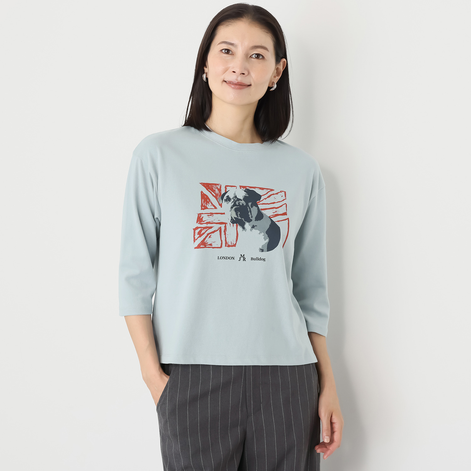 エムジェイアール　バイ マチコ　ジント　ロンドン オリジナルグラフィック ユニオンジャックデザイン プリントプルオーバー