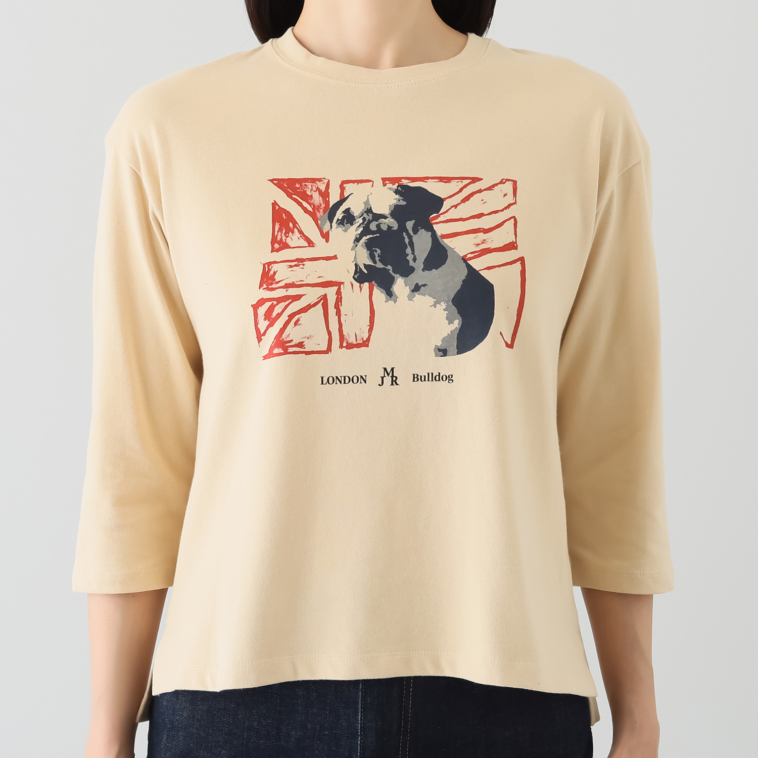 エムジェイアール　バイ マチコ　ジント　ロンドン オリジナルグラフィック ユニオンジャックデザイン プリントプルオーバー