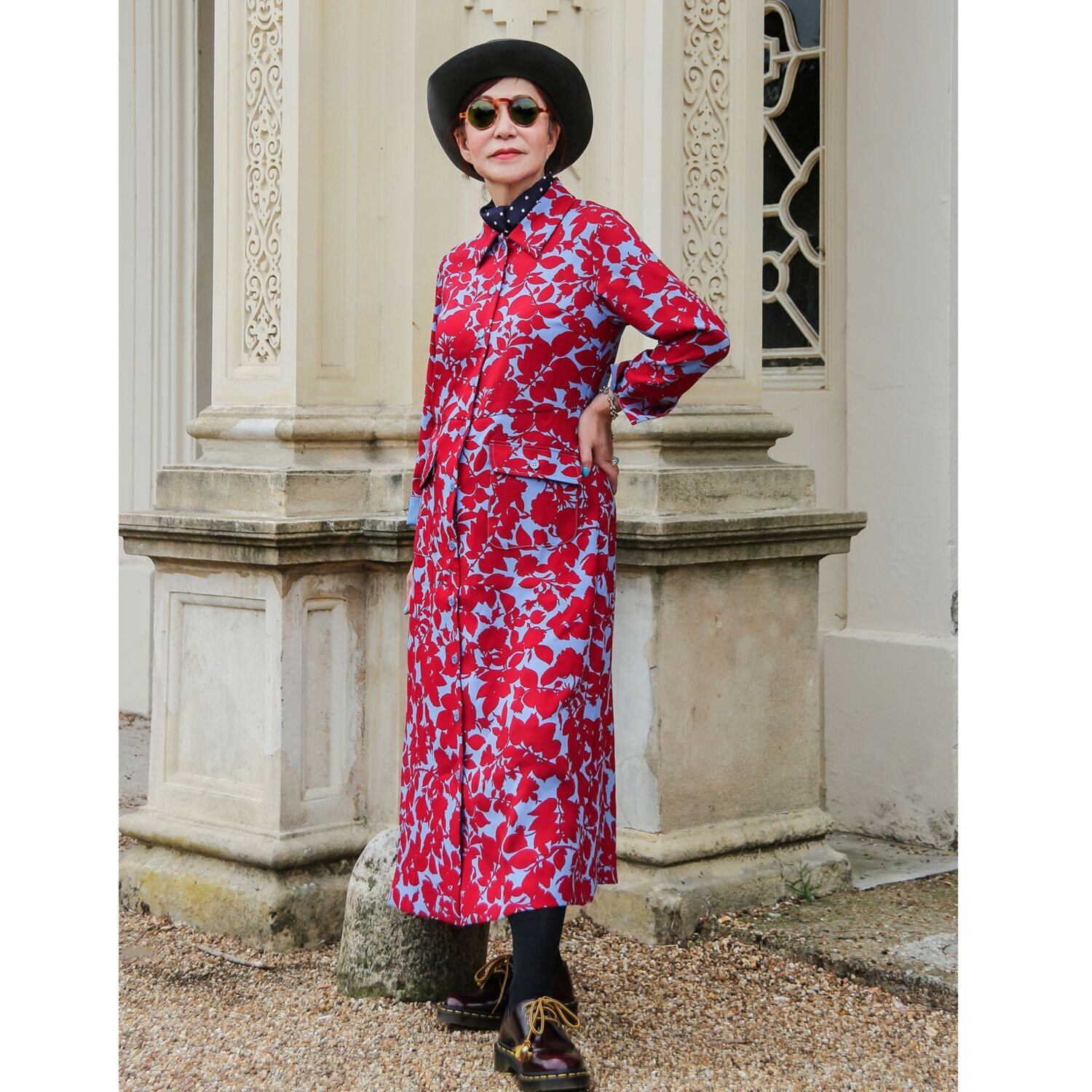 エムジェイアール　バイ マチコ　ジント　ロンドン フロントオープン ロングワンピース