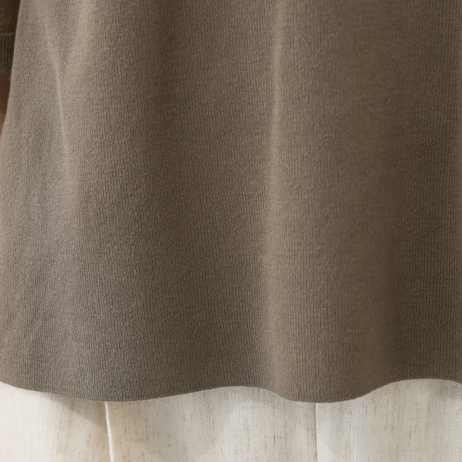 ミューリエ ゆるっと上品で おしゃれ見え 袖シアー ニットプルオーバー