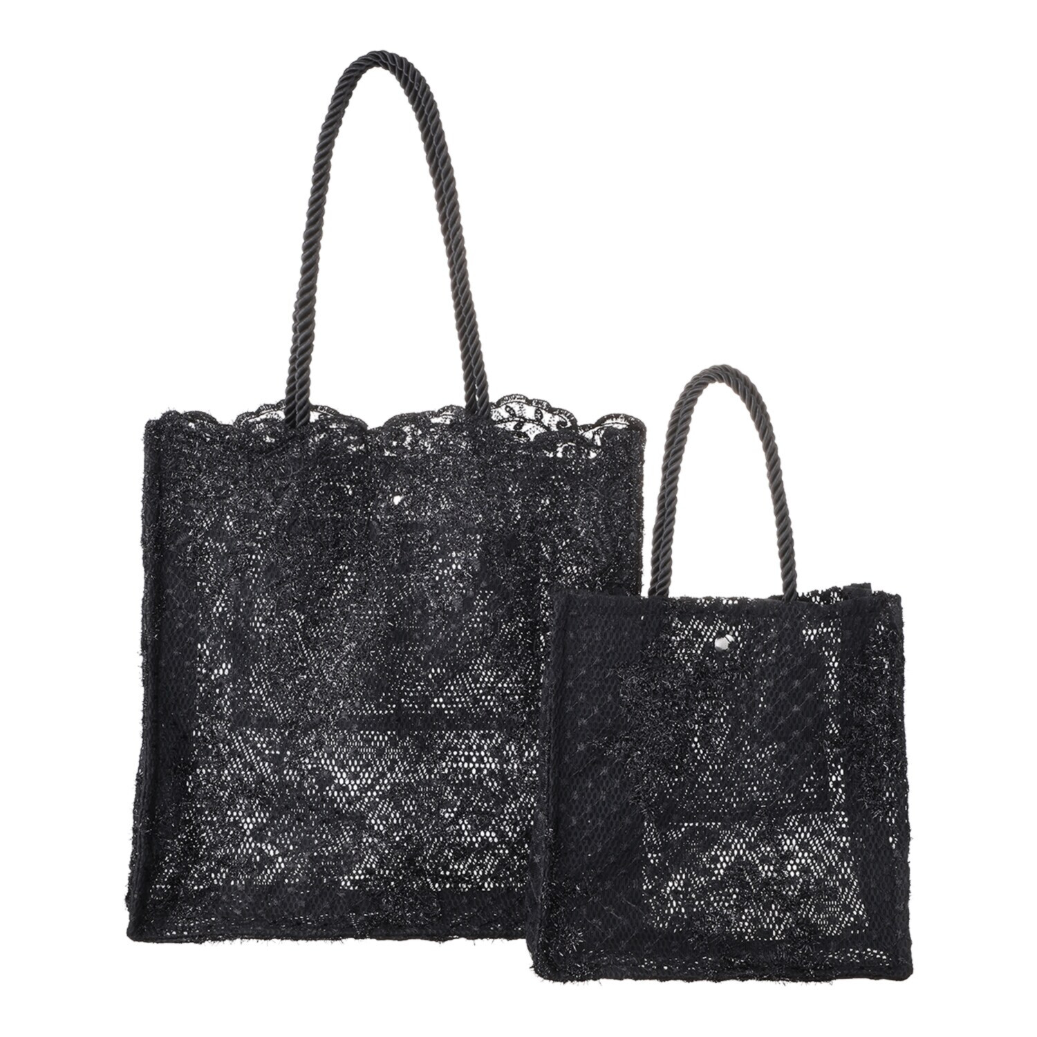 ドルチェドンナ シャイニーレースバッグ 大小２個セット