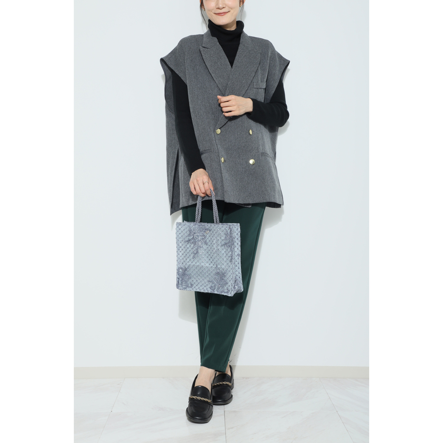 ドルチェドンナ シャイニーレースバッグ 大小２個セット