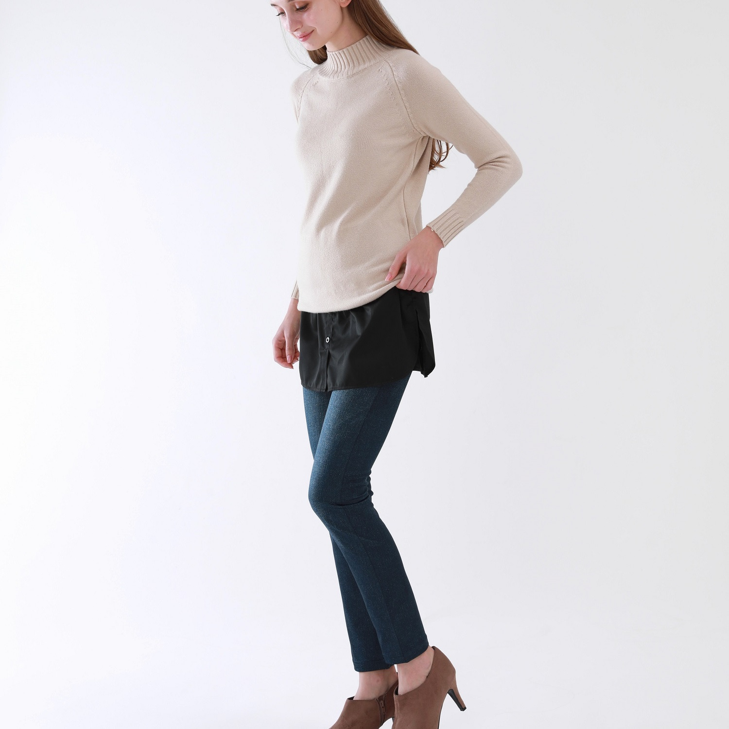 うらぽか ２００デニール 裏起毛 プリントレギンス ２足セット