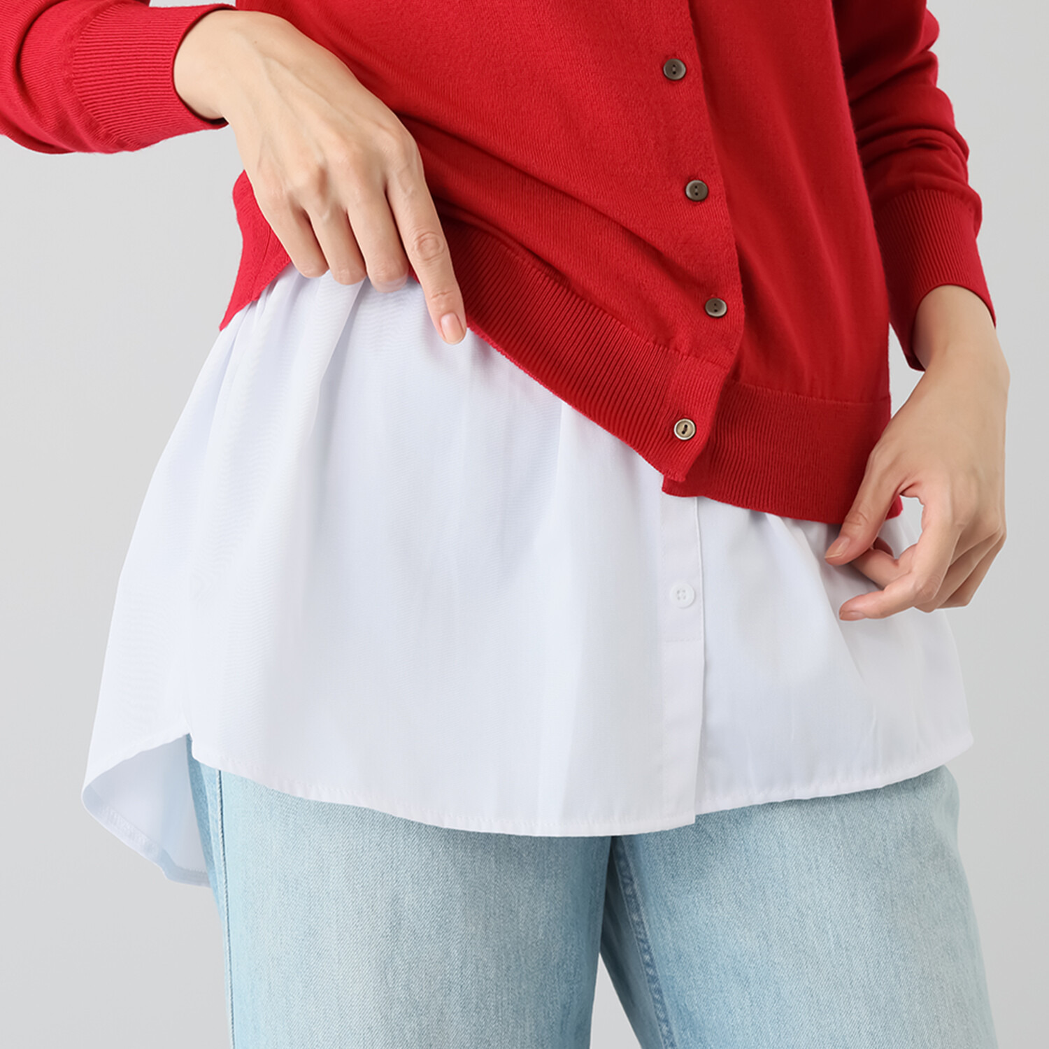 うらぽか ふんわり重ねるだけで おしゃれに体型カバー 付け裾２枚セット