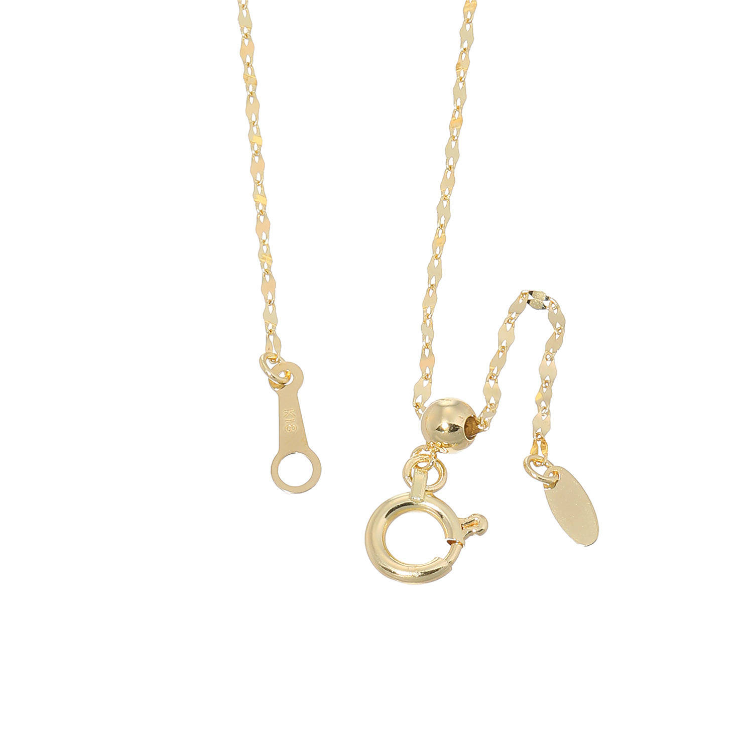 オーサムジュエリー １８Ｋ ペタルチェーン スライド ロングネックレス