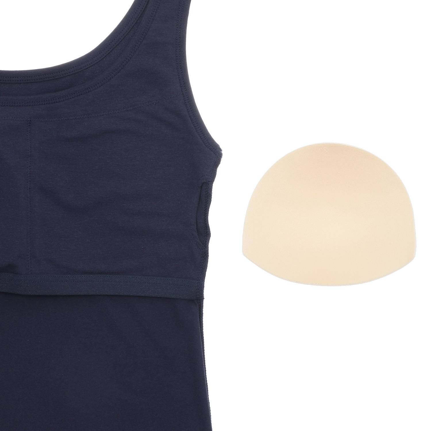 サラバディ 着心地ラクチン スッキリきれい 綿混 カップ付タンクトップ ３枚セット