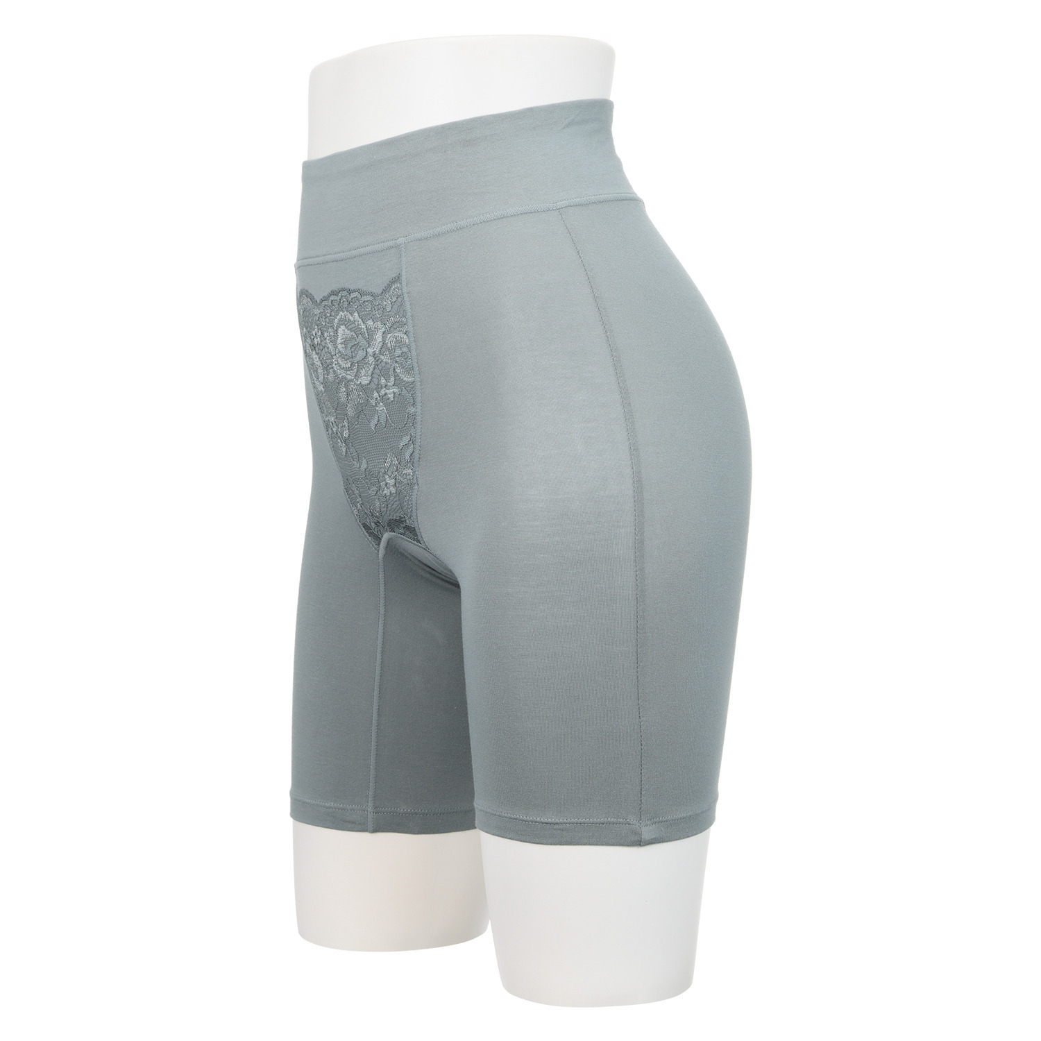 サラバディ 東洋紡ランシール使用 吸水・消臭 綿混 レースアクセント ロングショーツ２枚セット