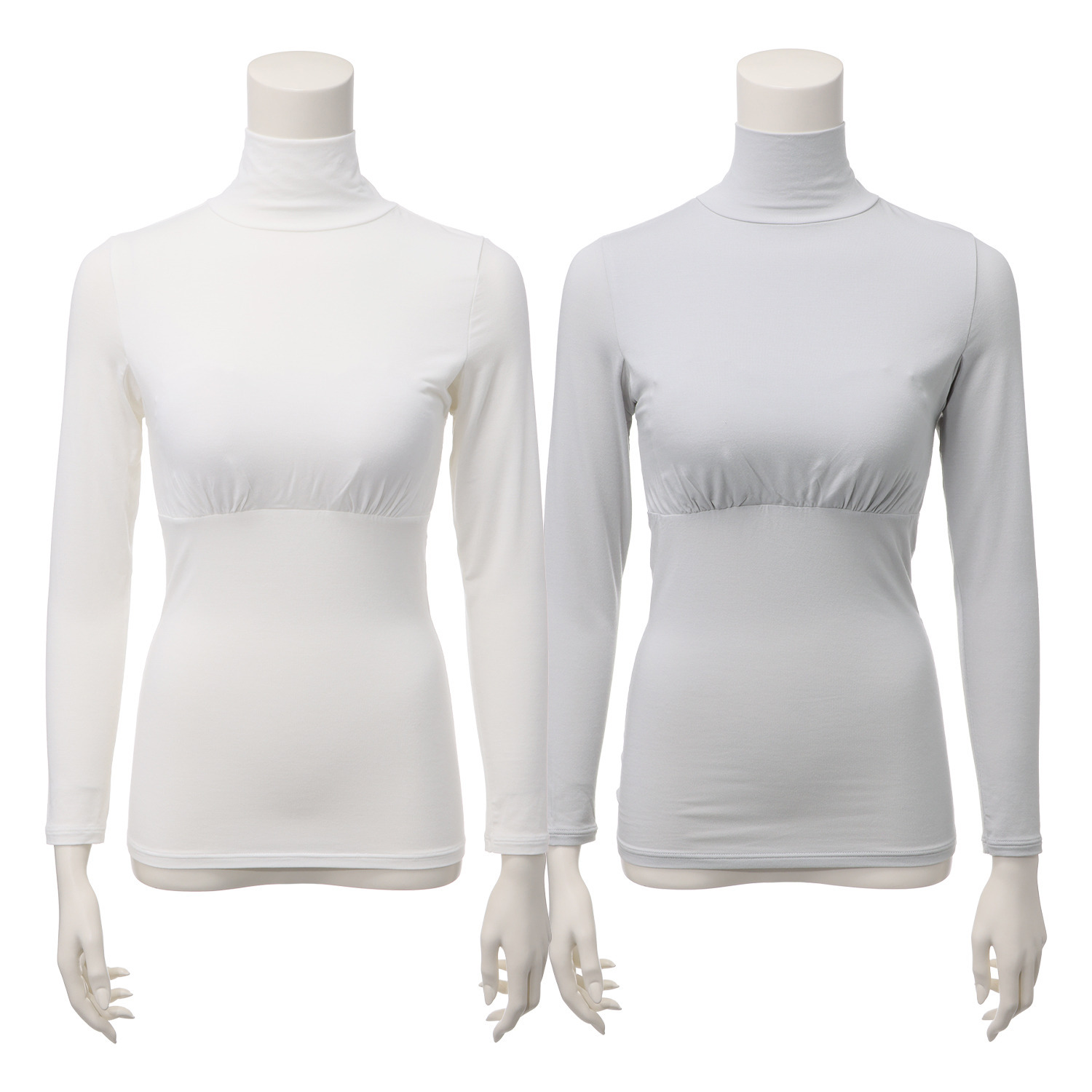 きれいになろう！ 着ていないみたい！ 超のびのび 静電気防止・吸放湿 カップ付 ハイネックインナー２枚組