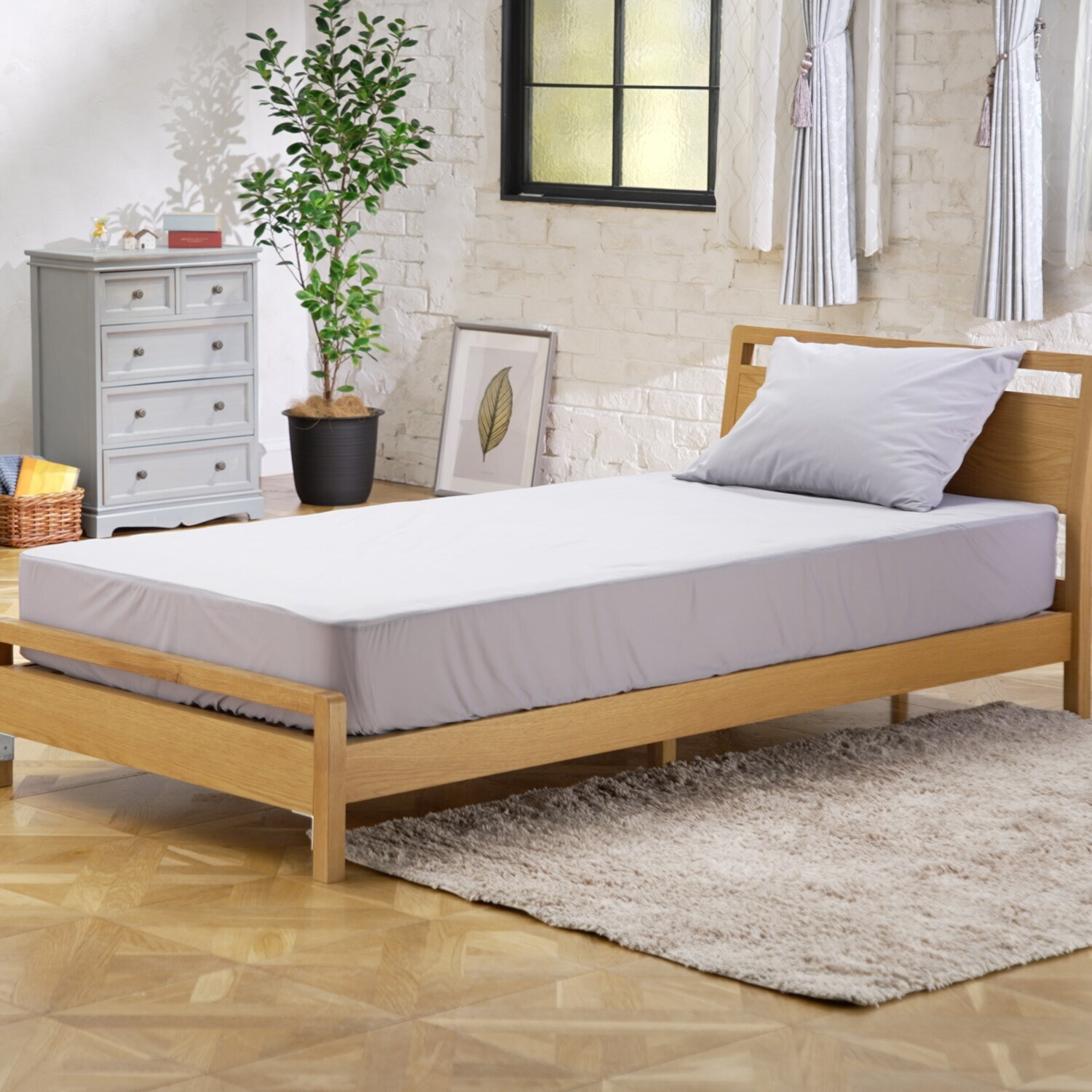 セーブユアベッド コットンブレンド 防水・防ダニ マットレスプロテクター ＜シングル＞ 