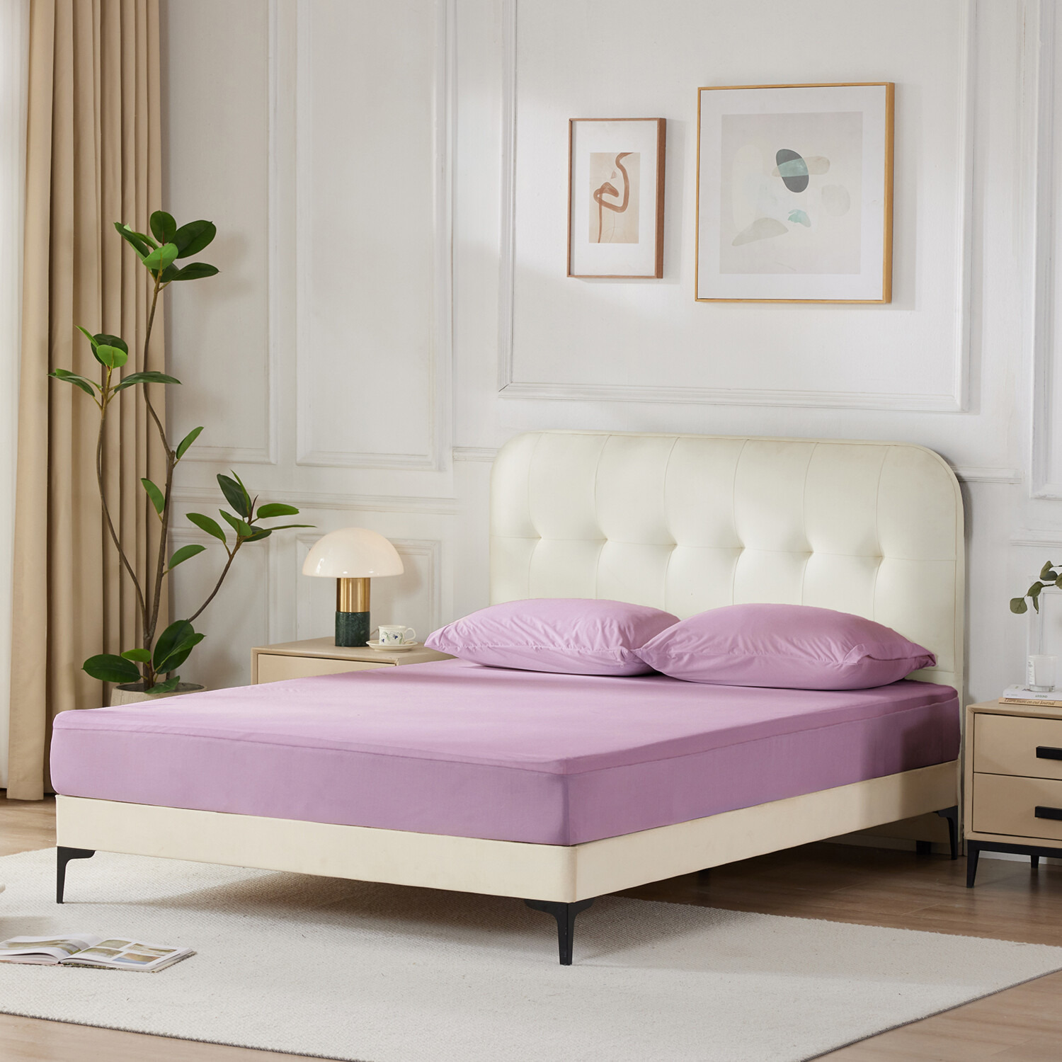 セーブユアベッド コットンブレンド 防水・防ダニ マットレスプロテクター ＜クイーン＞ 