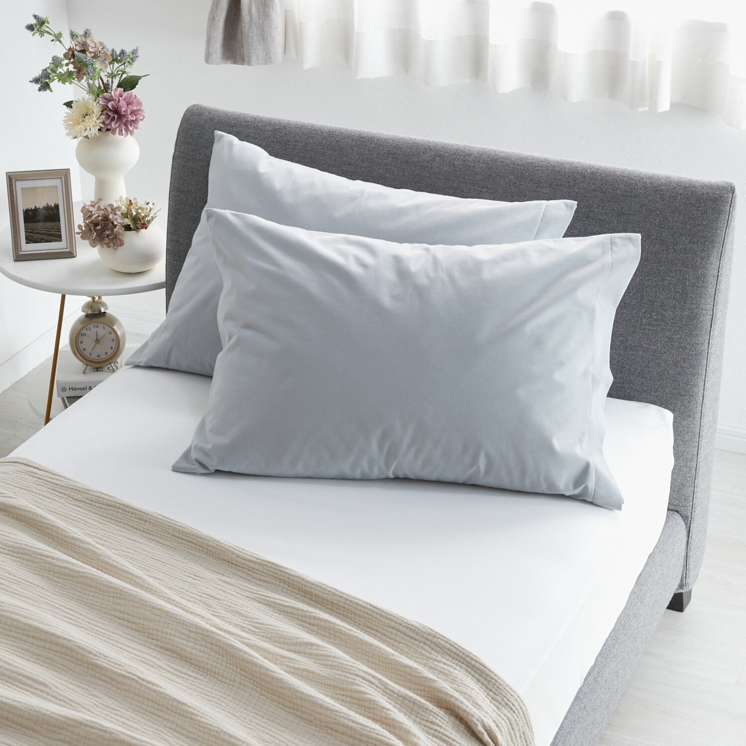 セーブユアベッド コットンブレンド 防水・防ダニ ピロープロテクター 同色２枚セット 