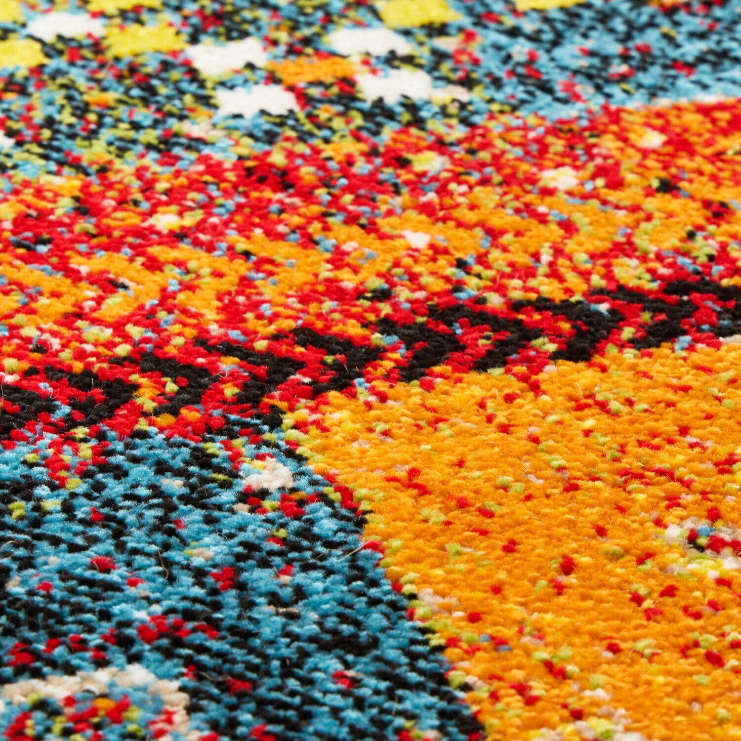 トルコ製　ウィルトン織 ギャベ柄　カーペット ノマドタイル ＜１６０×２３０ｃｍ＞