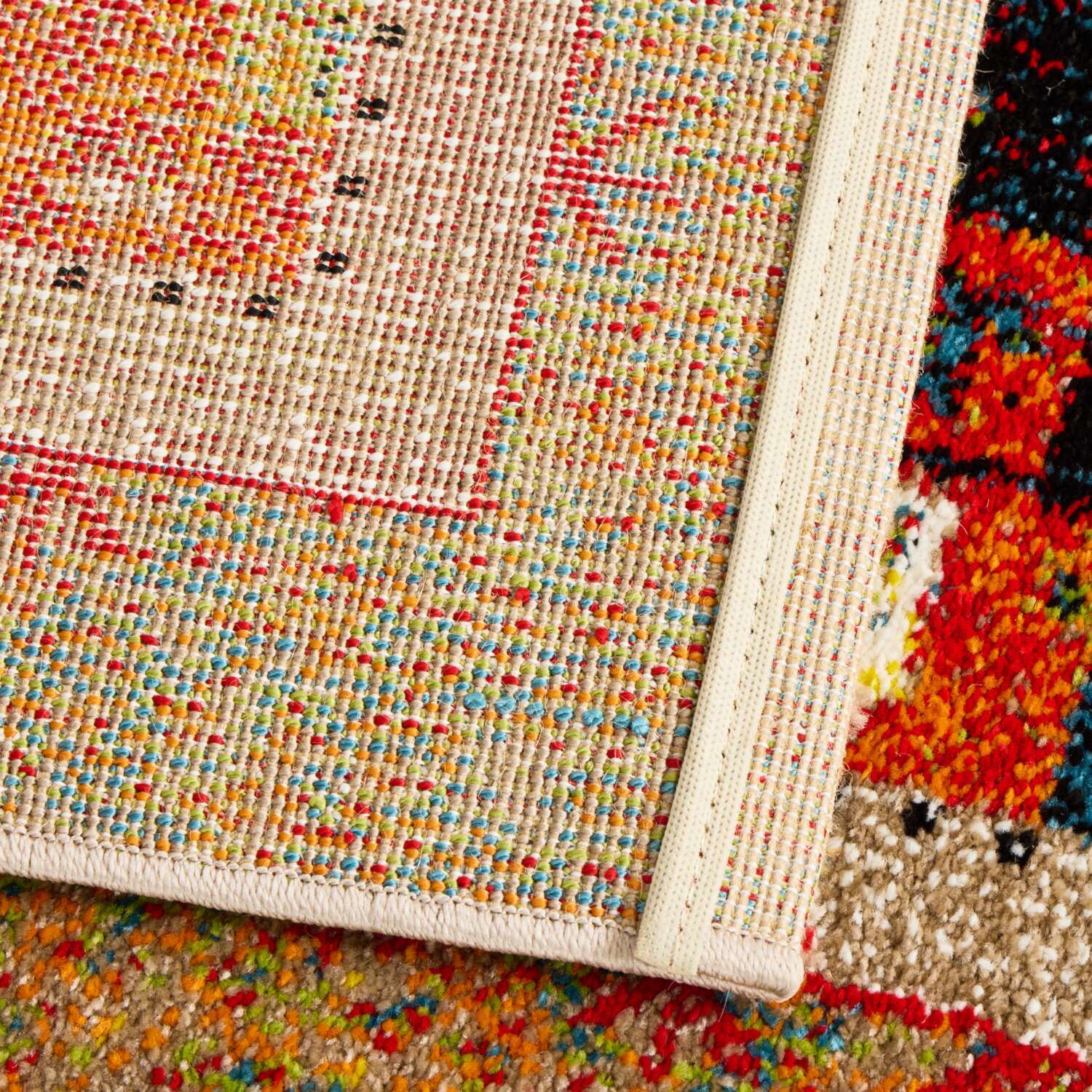 トルコ製　ウィルトン織 ギャベ柄　カーペット ノマドタイル ＜１６０×２３０ｃｍ＞