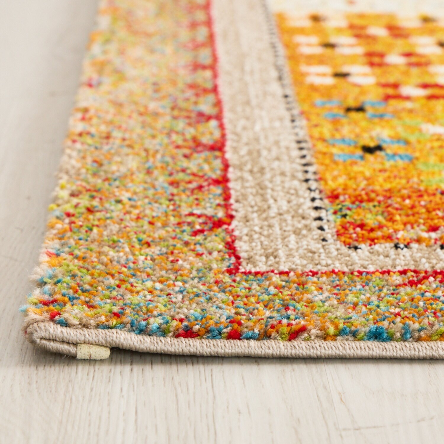 トルコ製　ウィルトン織 ギャベ柄　カーペット ノマドタイル ＜２００×２５０ｃｍ＞