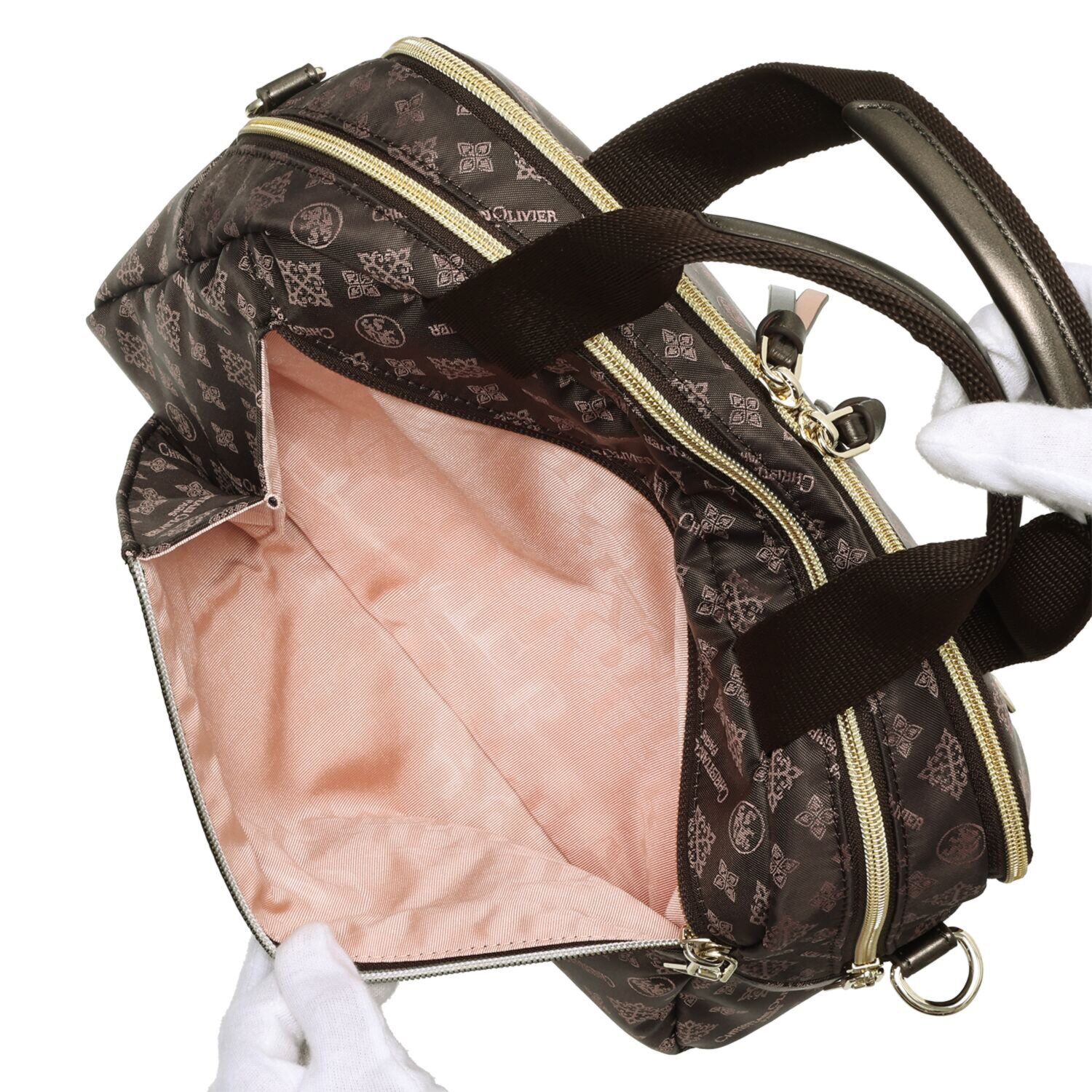 クリスチャン　オリビエ はっ水ジャガード ２ウェイボストンバッグ ＜縦段式カード入れ仕様＞ 