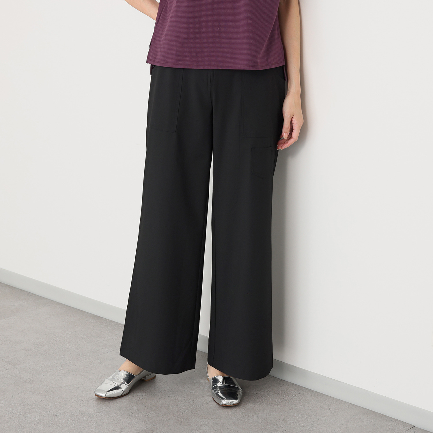 キョウコ　ヒガ ＵＶカット・接触冷感 触れるとひんやり ストレッチバギーパンツ