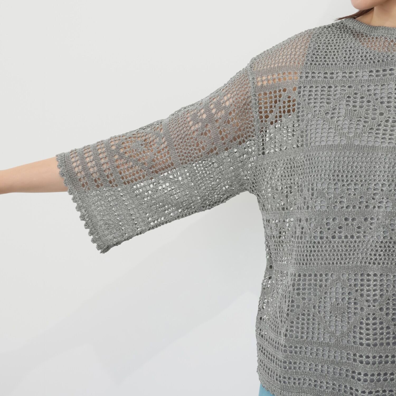 タマミ　ワタナベ メッシュニット プルオーバー＆ インナータンクトップ “レディースターダスト”