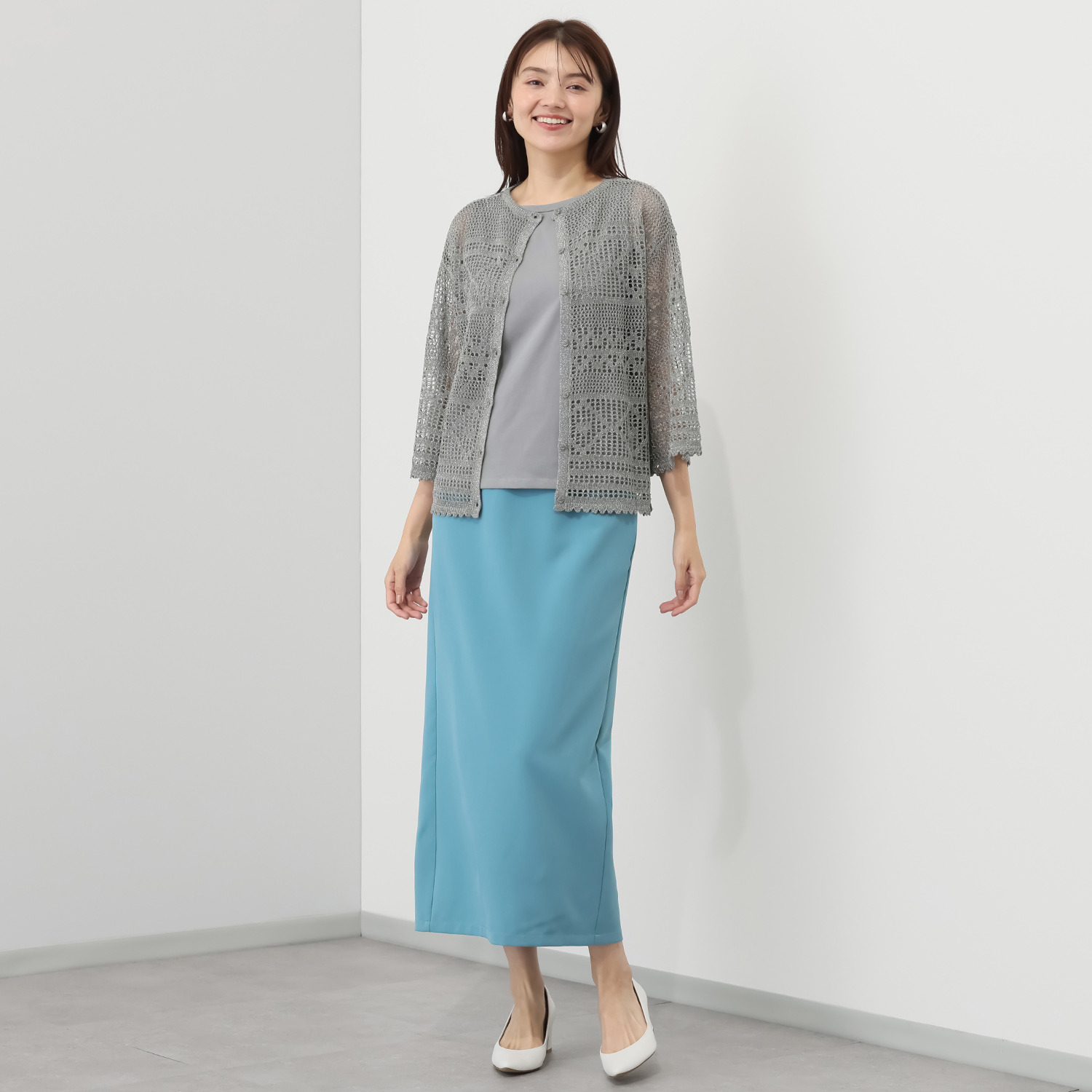 タマミ　ワタナベ メッシュニット プルオーバー＆ インナータンクトップ “レディースターダスト”