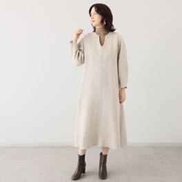 ヘ・エラ 大人美人 コットン１００％ コクーンシルエット ワンピース