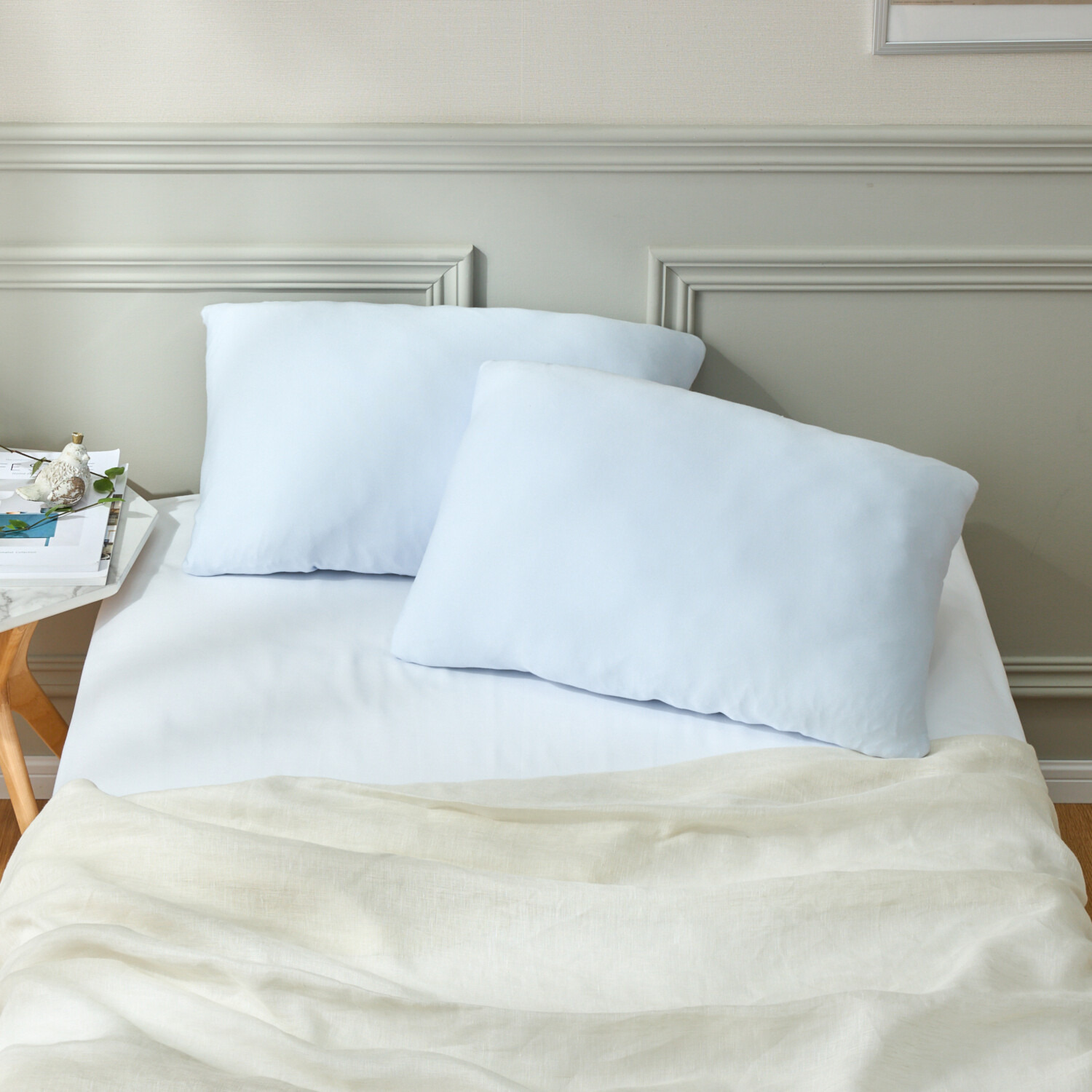 ｎｉｓｈｉｋａｗａ　西川 タテにもヨコにも伸びる 抗菌・消臭 コットンレーヨン のびのびピローシーツ 同色　２枚セット