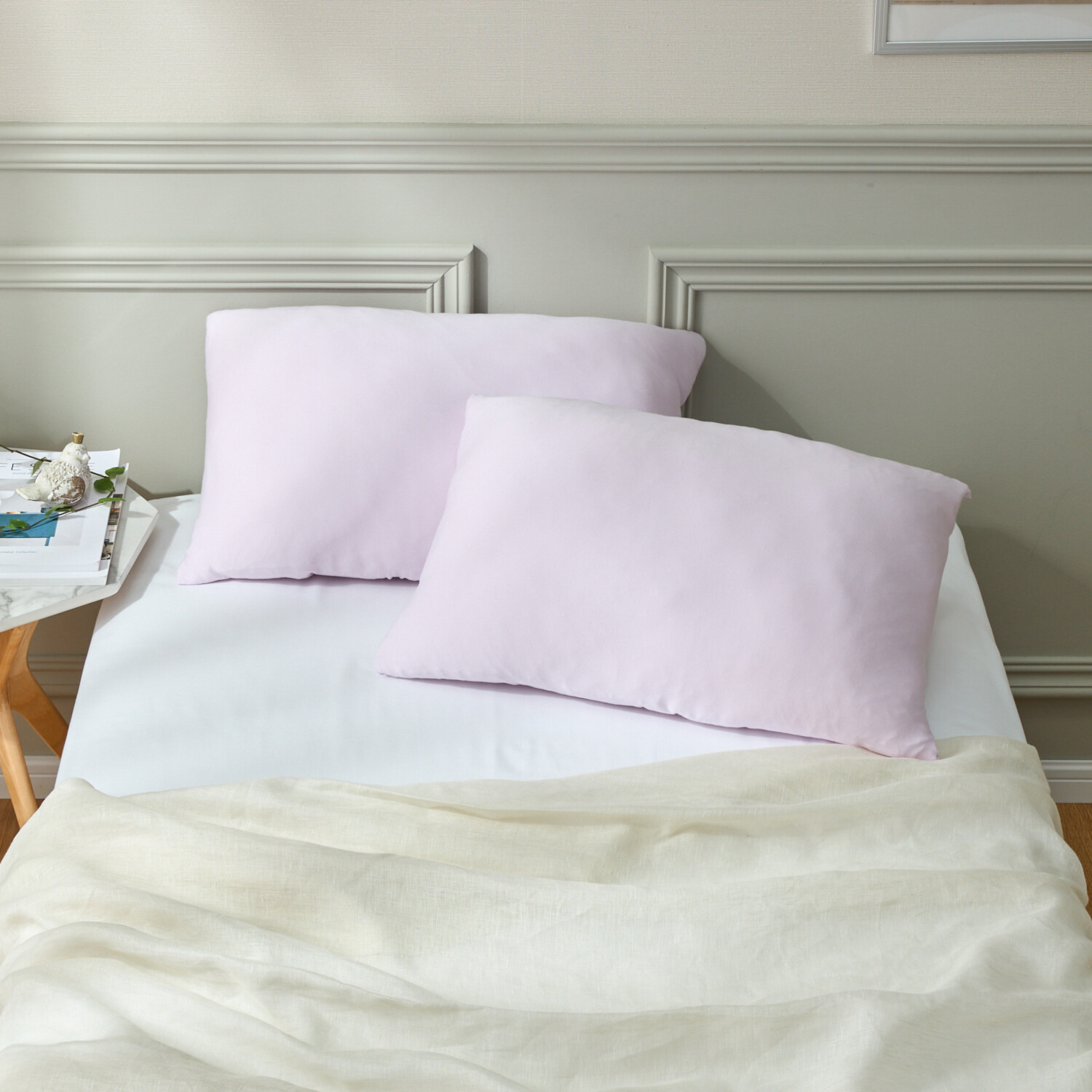 ｎｉｓｈｉｋａｗａ　西川 タテにもヨコにも伸びる 抗菌・消臭 コットンレーヨン のびのびピローシーツ 同色　２枚セット