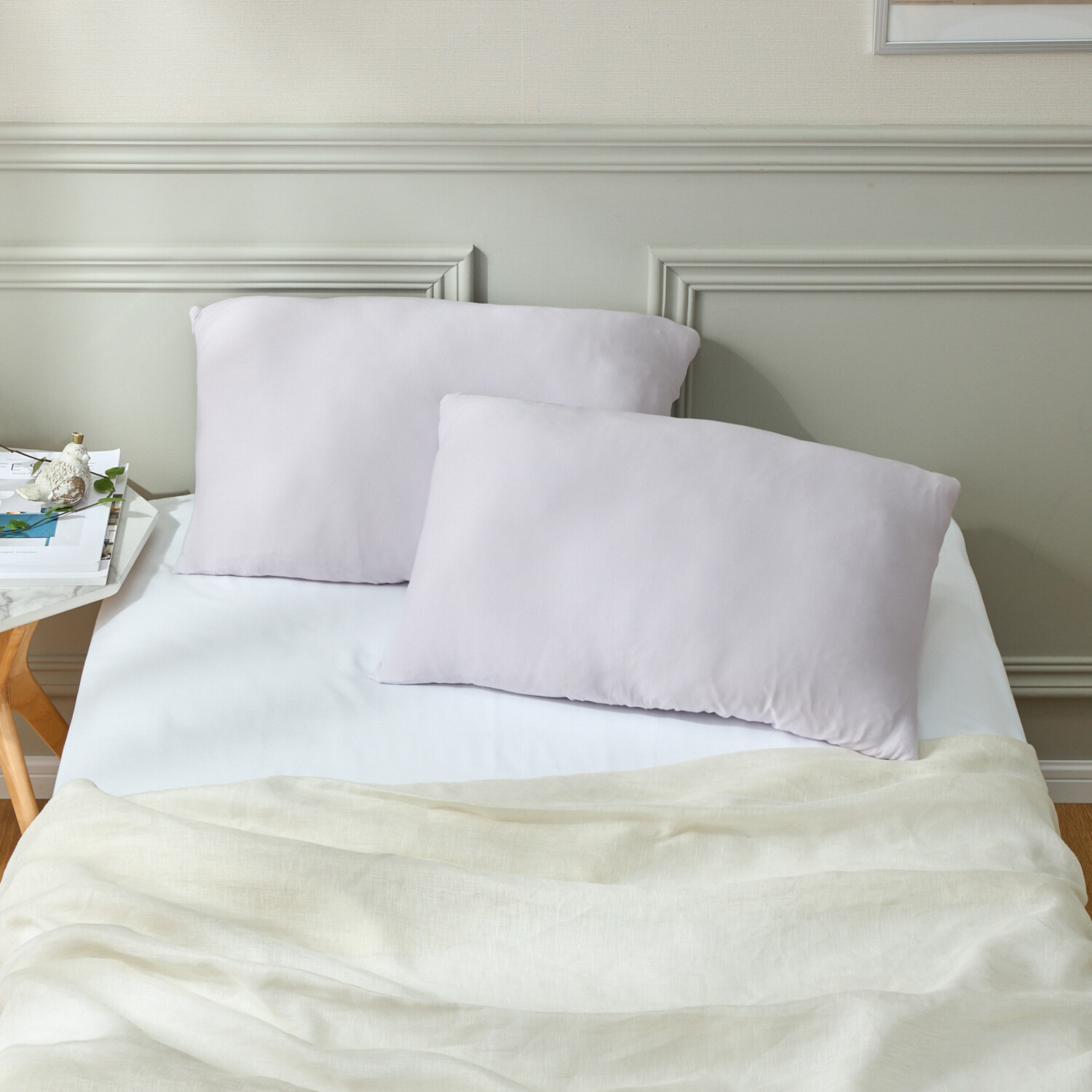 ｎｉｓｈｉｋａｗａ　西川 タテにもヨコにも伸びる 抗菌・消臭 コットンレーヨン のびのびピローシーツ 同色　２枚セット