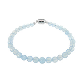 グランシフォレ アクアマリン ラウンドビーズ ブレスレット