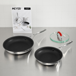 マイヤー 独自開発技術で トップクラスの耐久性 サーキュロンクラッドワン フライパン ２０ｃｍ＆２４ｃｍ