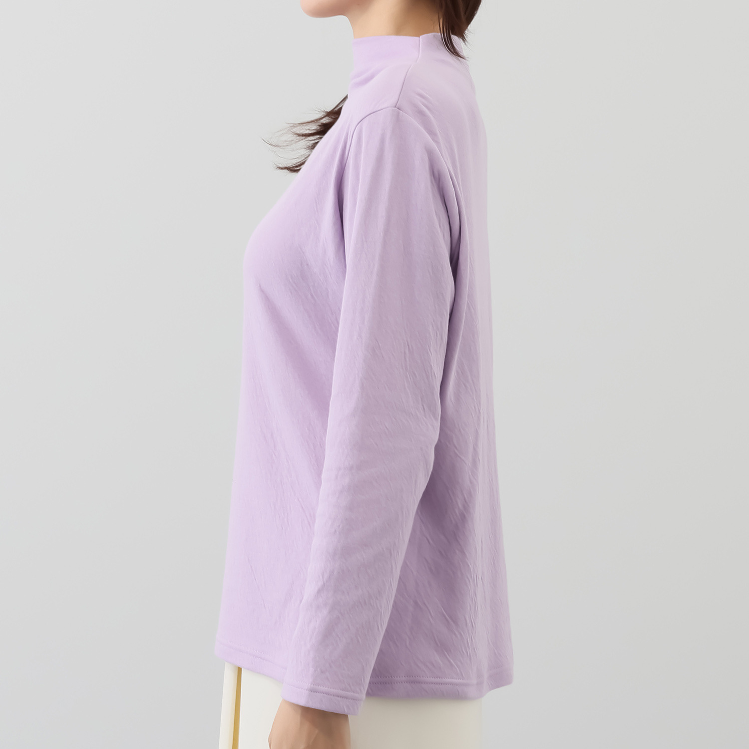 ココンライフ　ドゥ コットン１００％ ガーゼ接結生地使用 ふんわり軽やか ボトルネックプルオーバー