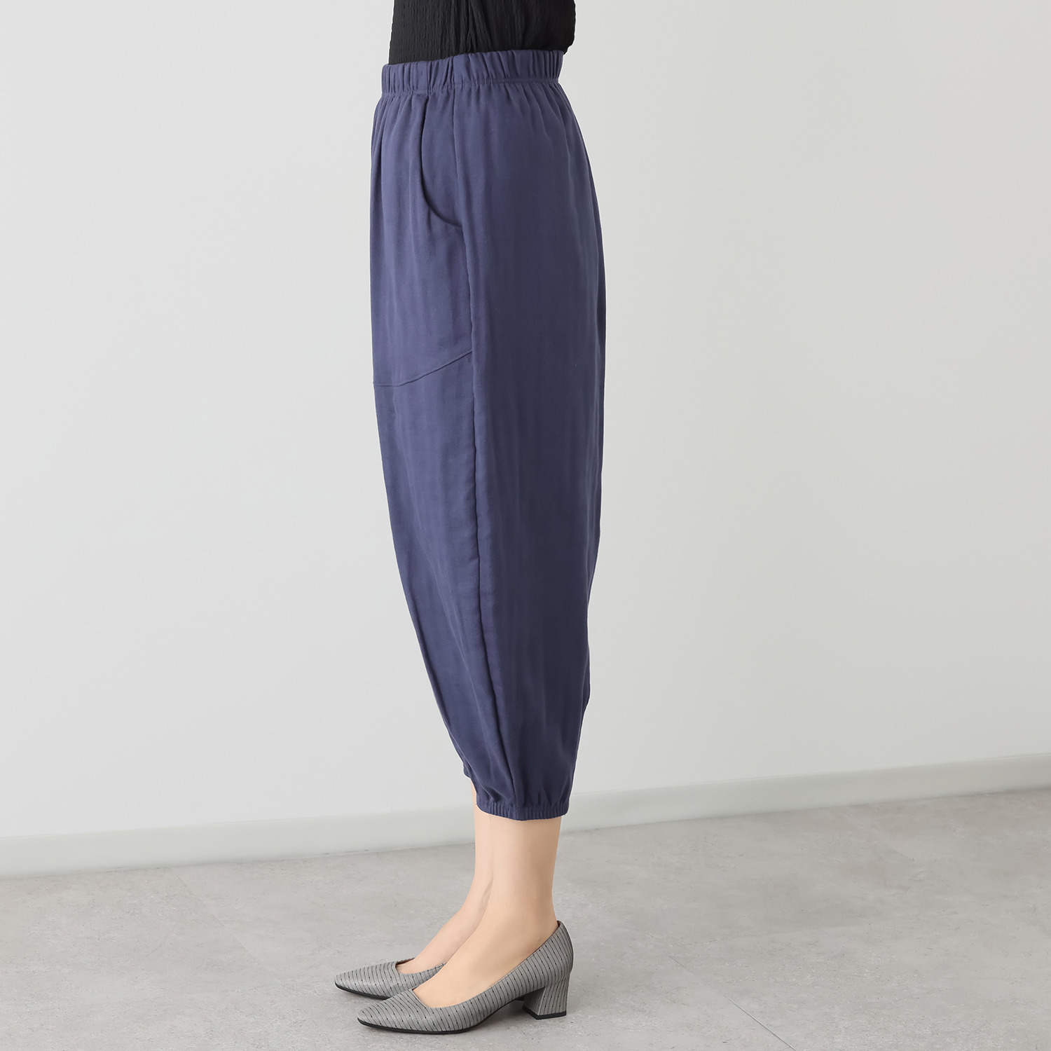 イージーライフ ＵＶカット トリプルガーゼ サルエル風パンツ