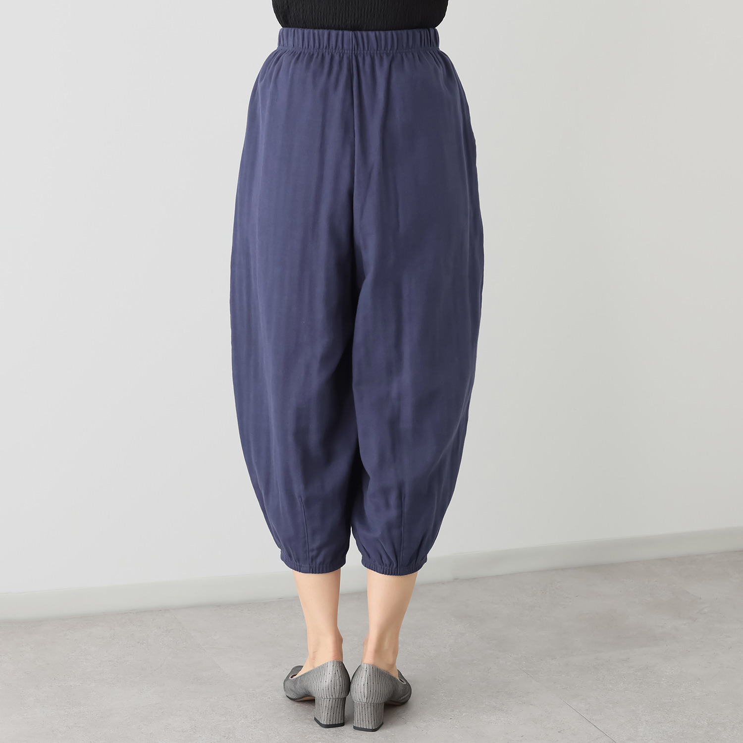 イージーライフ ＵＶカット トリプルガーゼ サルエル風パンツ