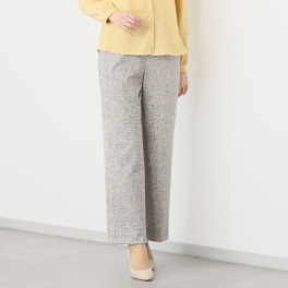 上質ごこち アーバンモザイク ジャガード ストレートパンツ