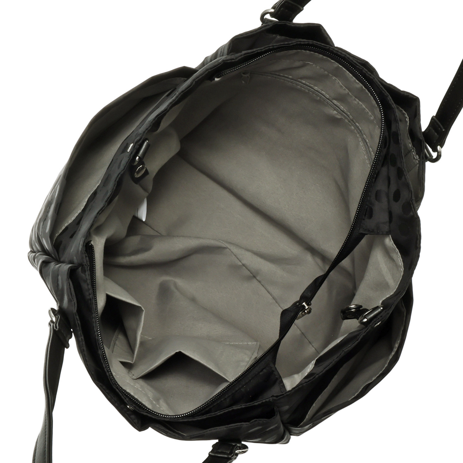 イザック はっ水　軽量 ドットジャガード ２ウェイトートバッグ＆ ショルダーバッグセット