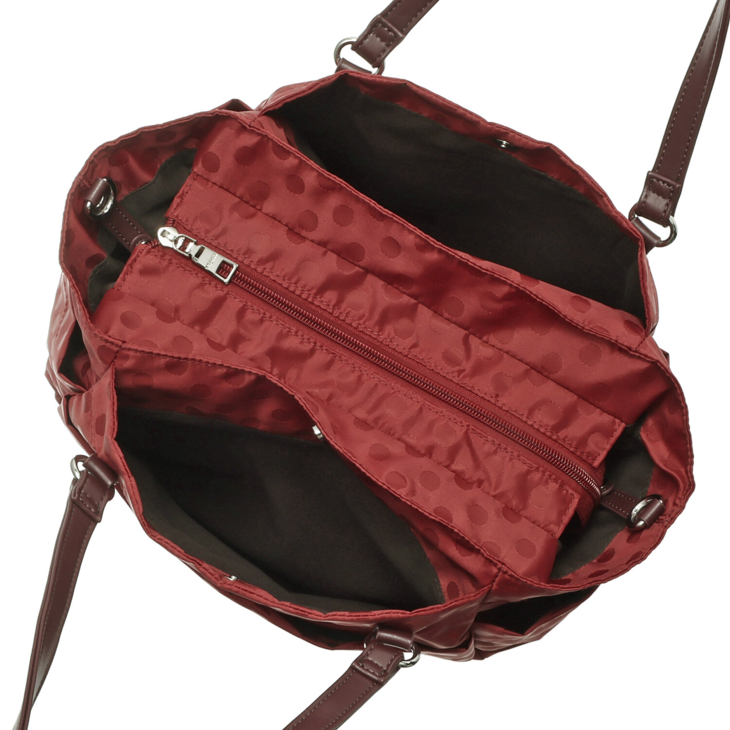 イザック はっ水　軽量 ドットジャガード ２ウェイトートバッグ＆ ショルダーバッグセット